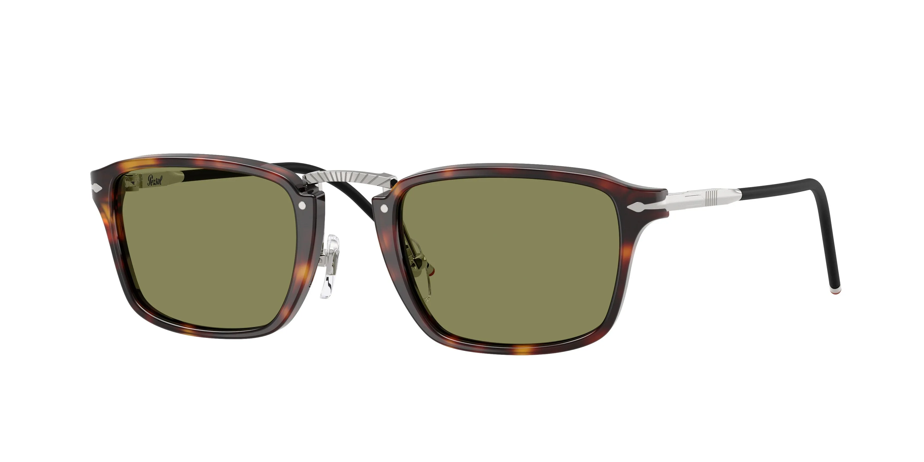 Persol PO3417S 24/4E Occhiali da sole Acetato Tartaruga Verde Squadrata Normale - immagine 1