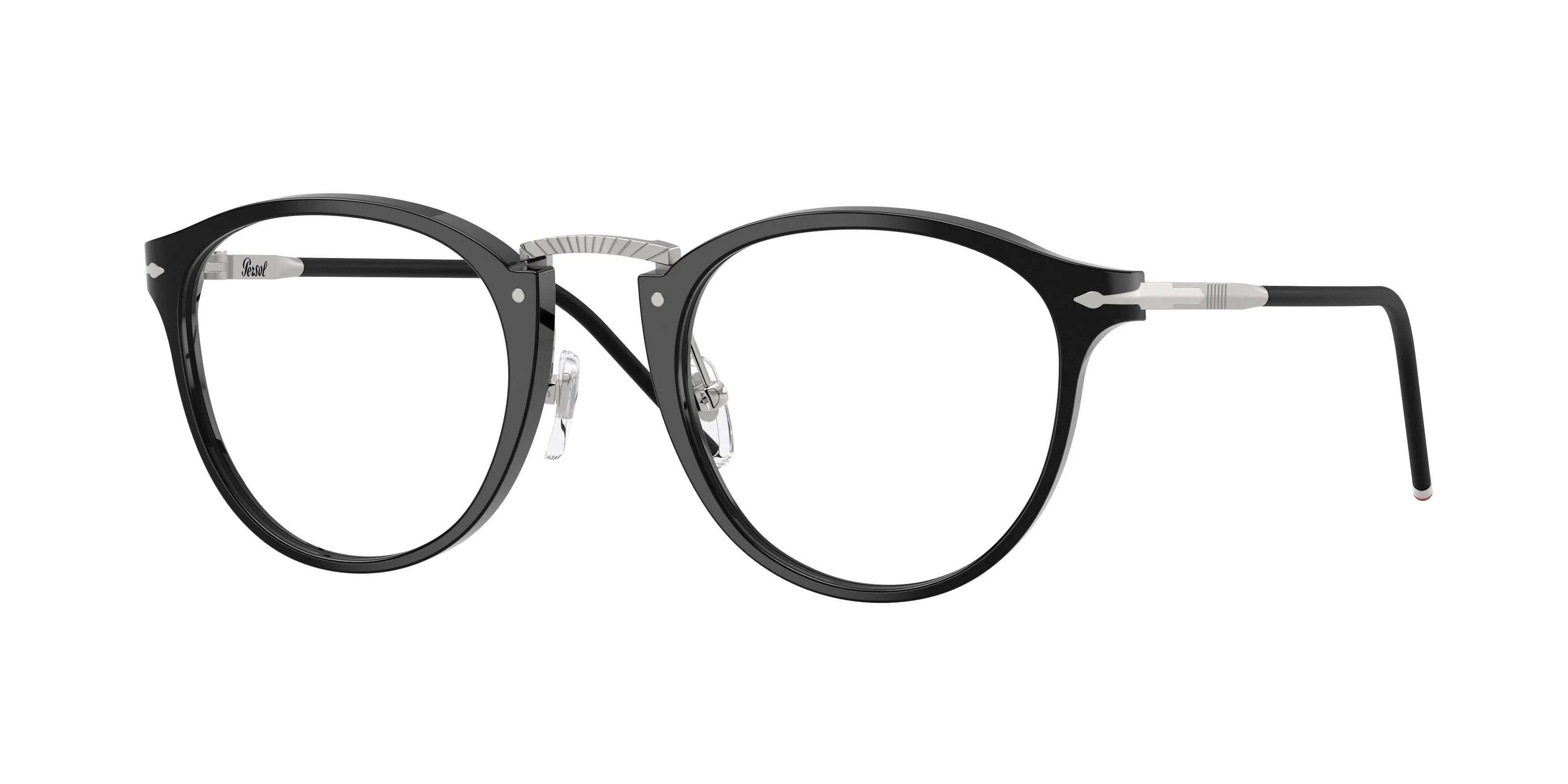 Persol PO3416V 95 Montature da vista Acetato Nero Trasparente Pantos Normale - immagine 1
