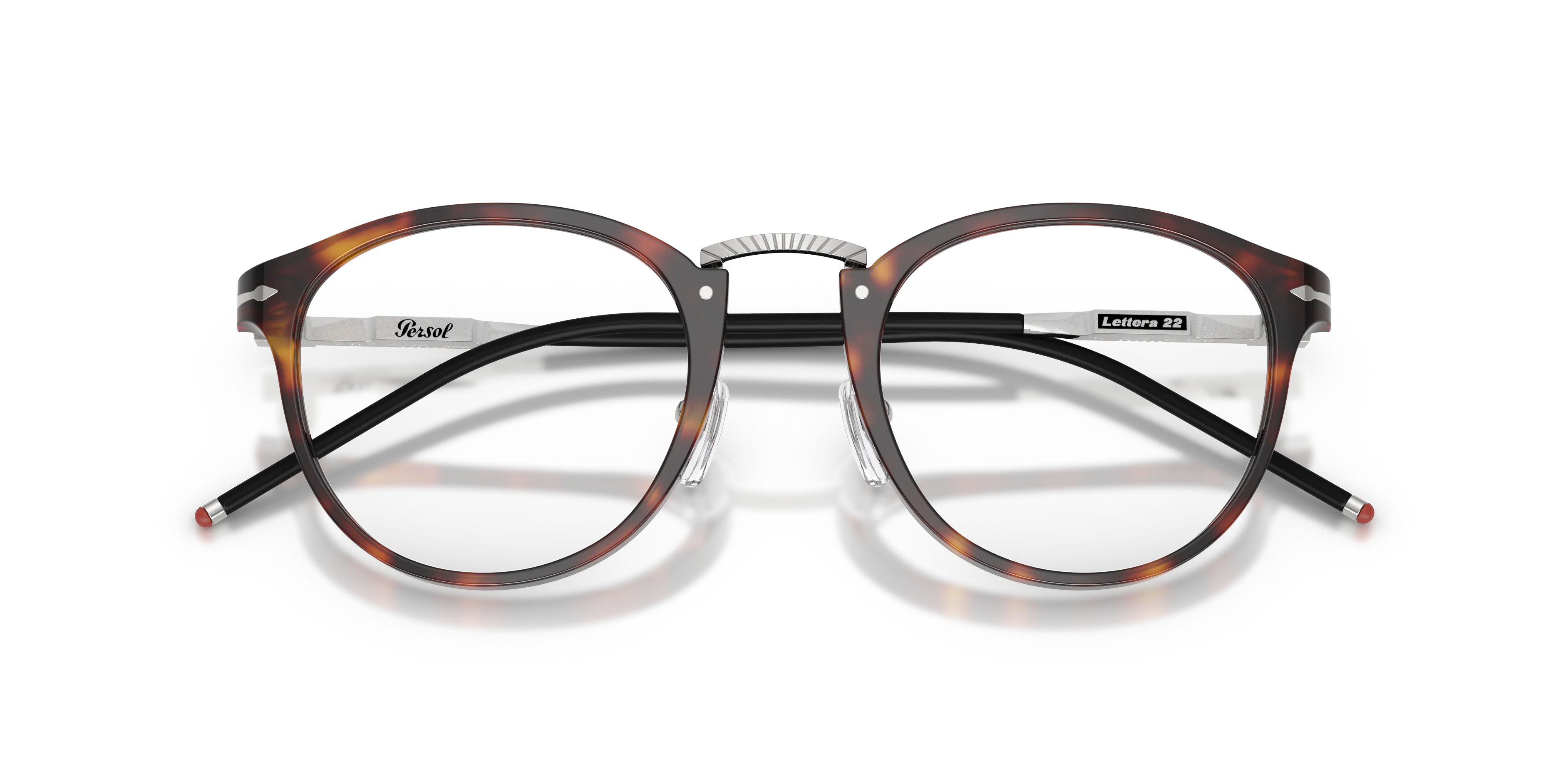 Persol PO3416V 24 Montature da vista Acetato Tartaruga Trasparente Pantos Normale - immagine 2
