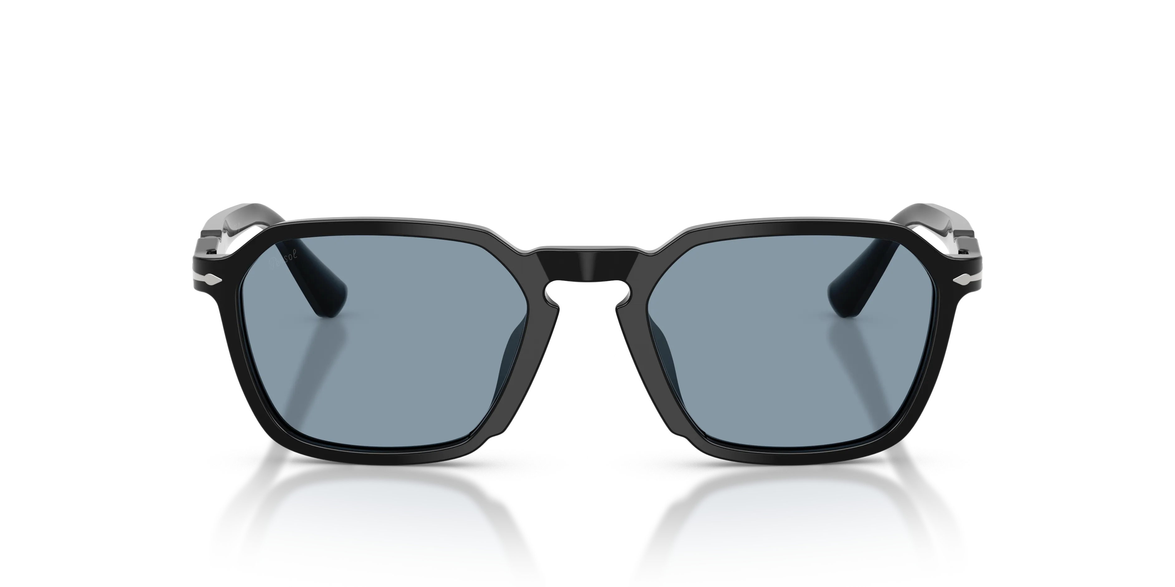 Persol PO3414S 95/56 Occhiali da sole Acetato Nero Blu Squadrata Normale - immagine 3