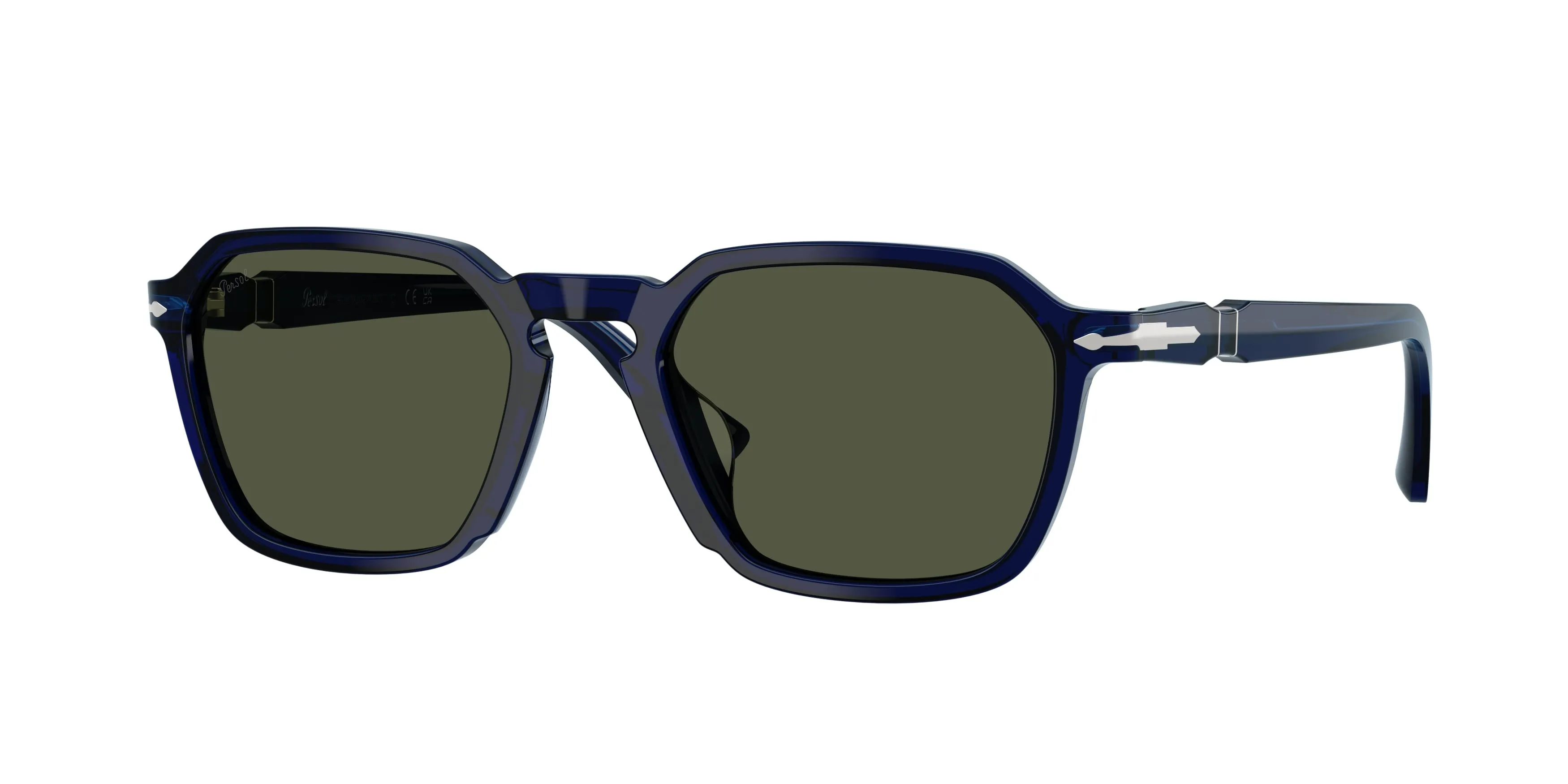 Persol PO3414S 181/31 Occhiali da sole Acetato Blu Verde Squadrata Normale - immagine 1
