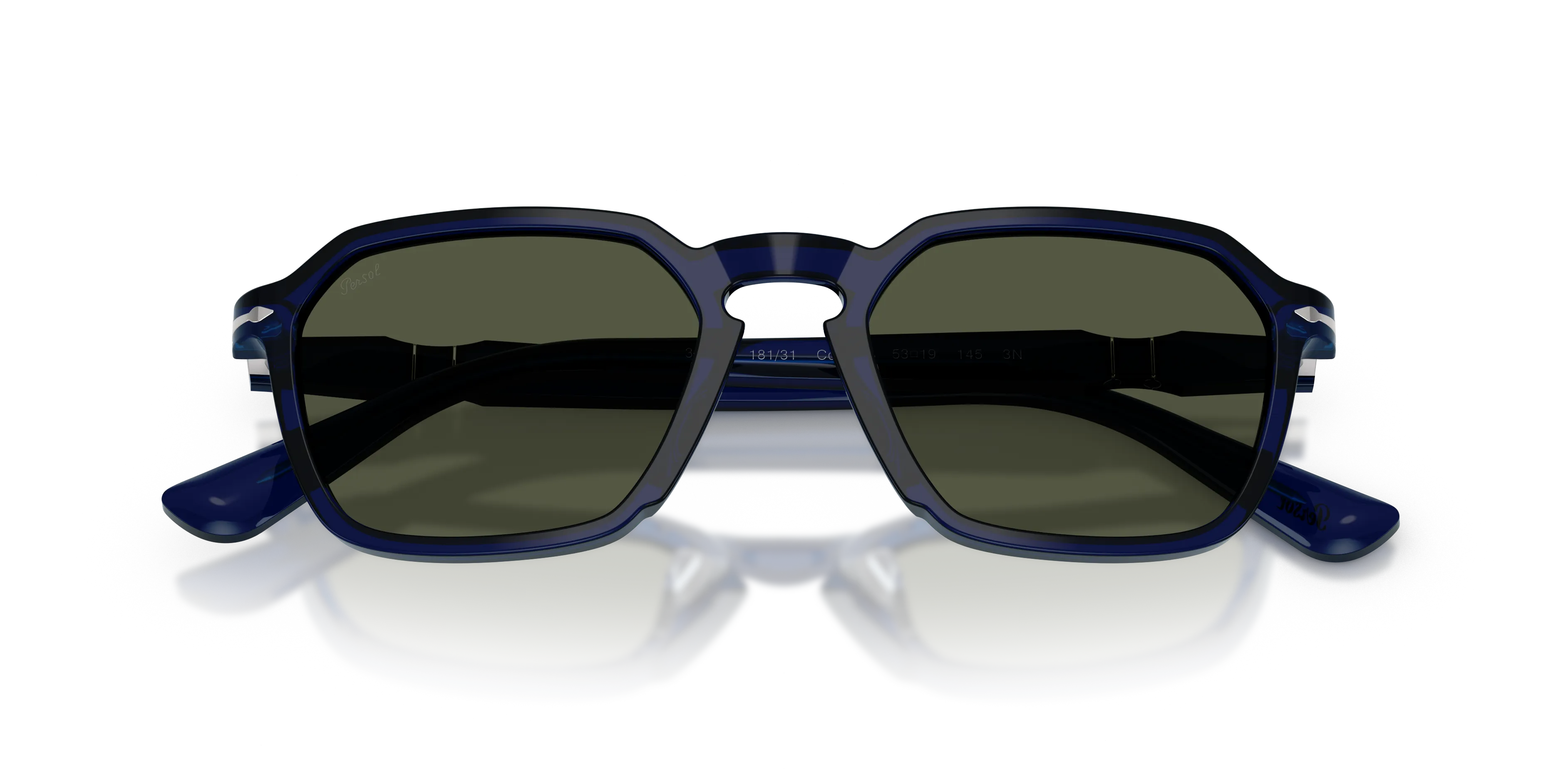 Persol PO3414S 181/31 Occhiali da sole Acetato Blu Verde Squadrata Normale - immagine 2