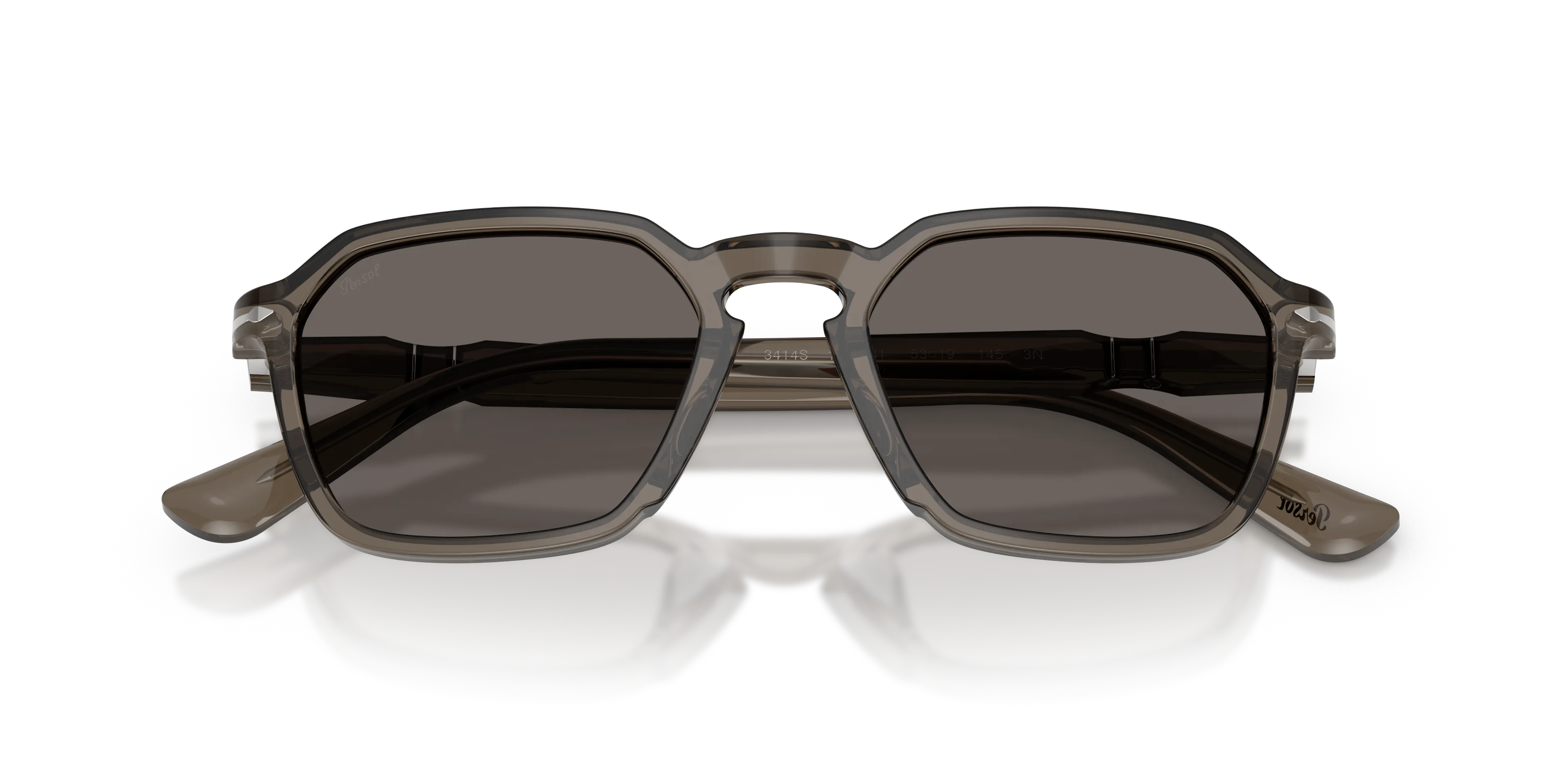 Persol PO3414S 1103B1 Occhiali da sole Acetato Verde Blu Squadrata Normale - immagine 2