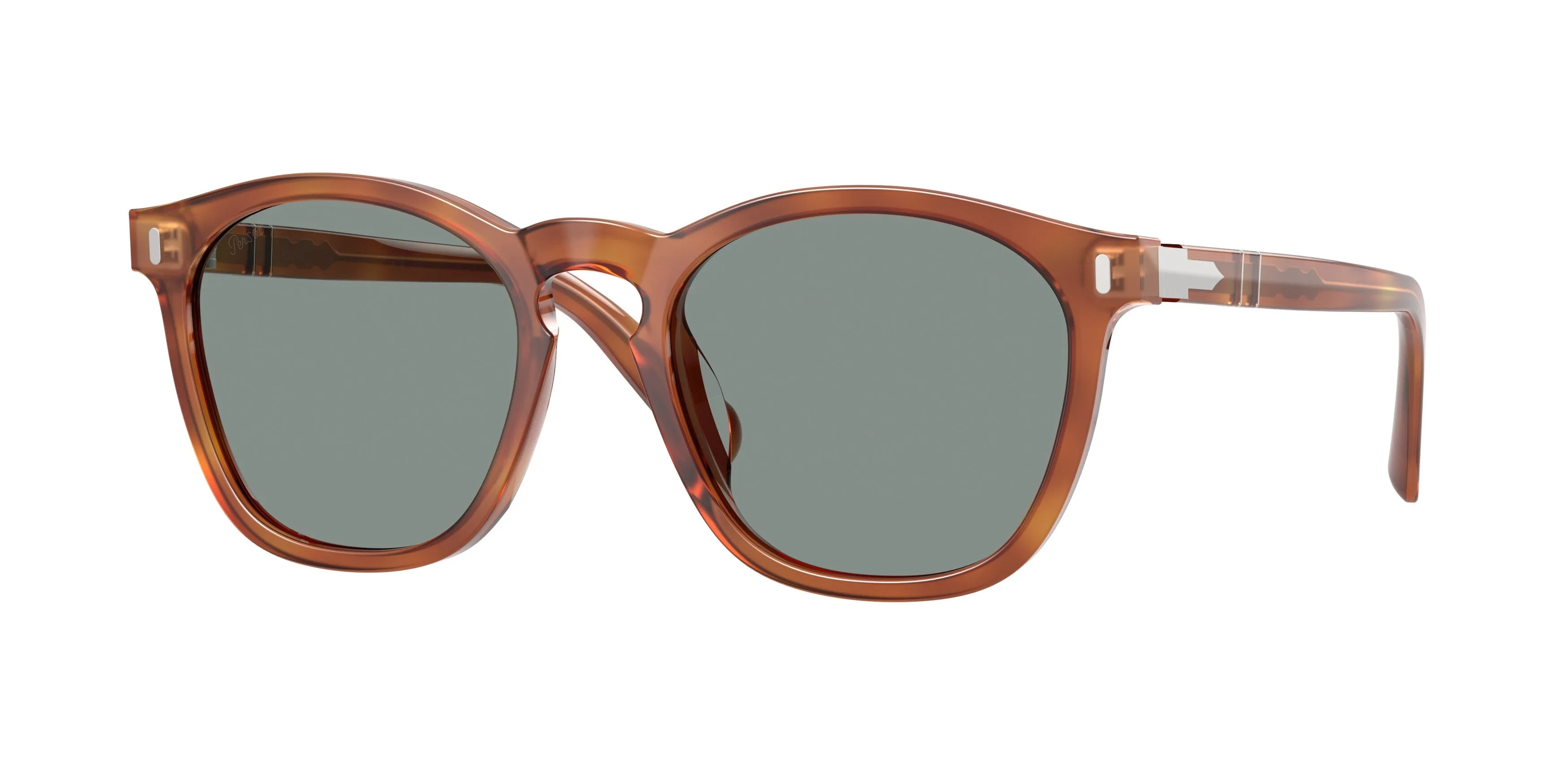 Persol PO3413S 96/56 Occhiali da sole Acetato Marrone Blu Squadrata Normale - immagine 1