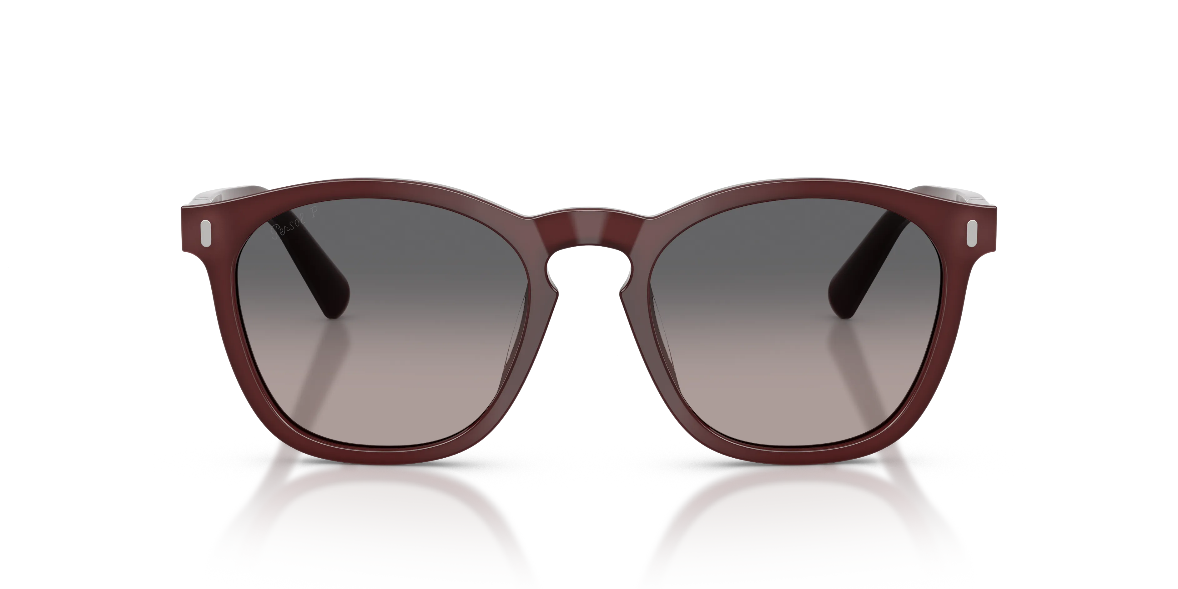 Persol PO3413S 1257M3 Occhiali da sole Acetato Rosso Grigio Squadrata Polarizzata - immagine 3