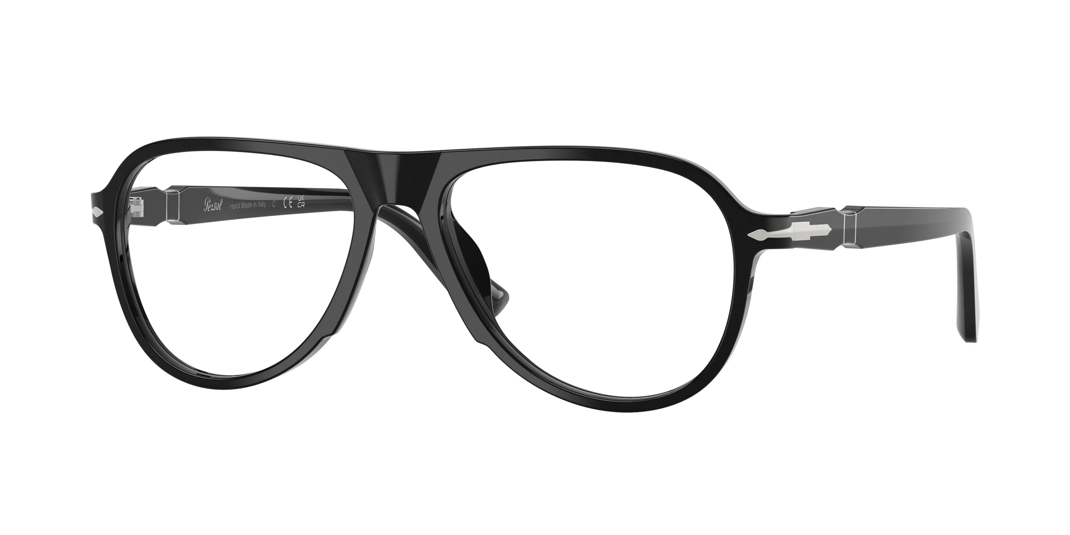 Persol PO3411V 95 Montature da vista Acetato Nero Trasparente Pilot Normale - immagine 1