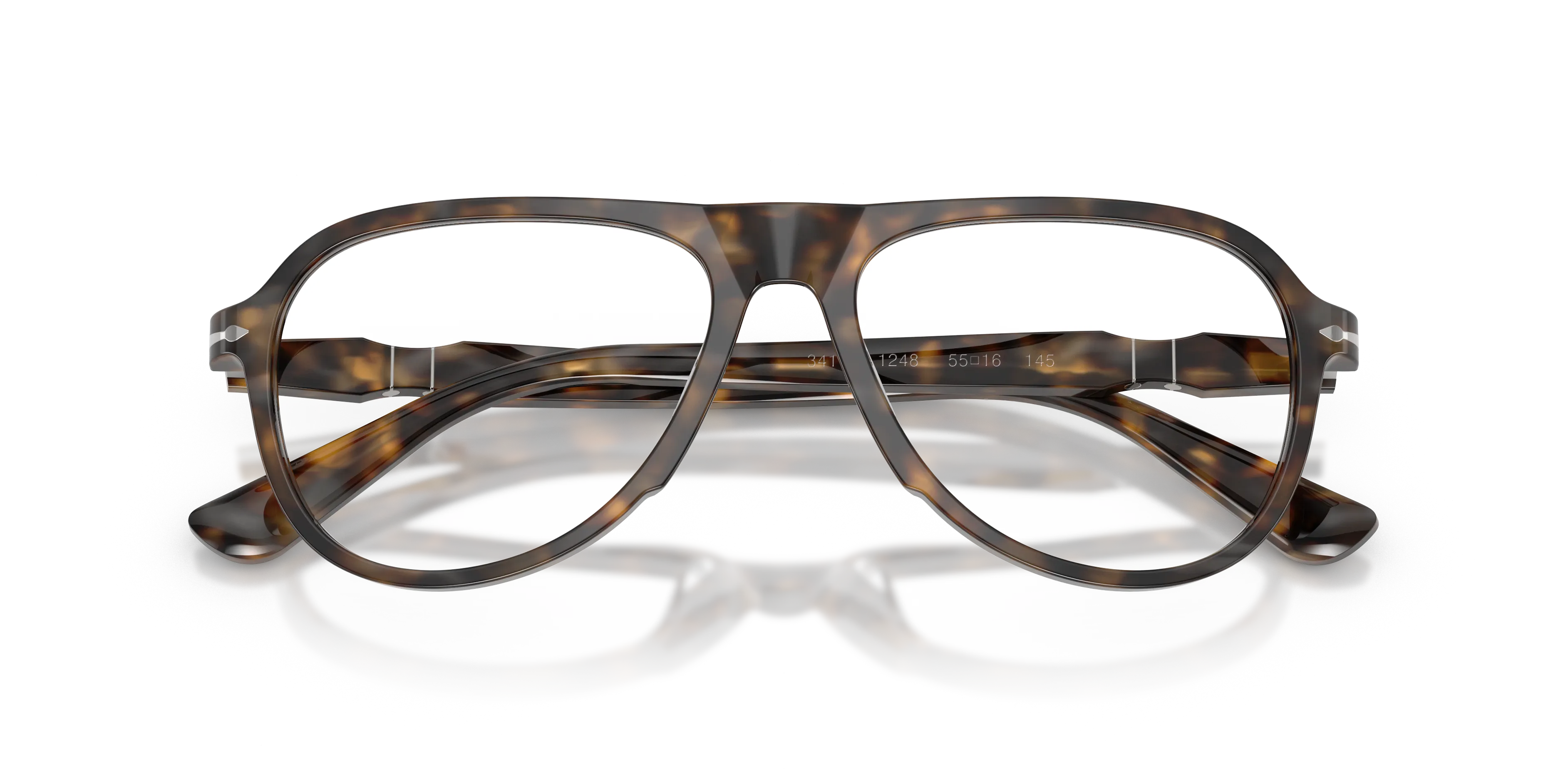 Persol PO3411V 1248 Montature da vista Acetato Marrone Trasparente Pilot Normale - immagine 2