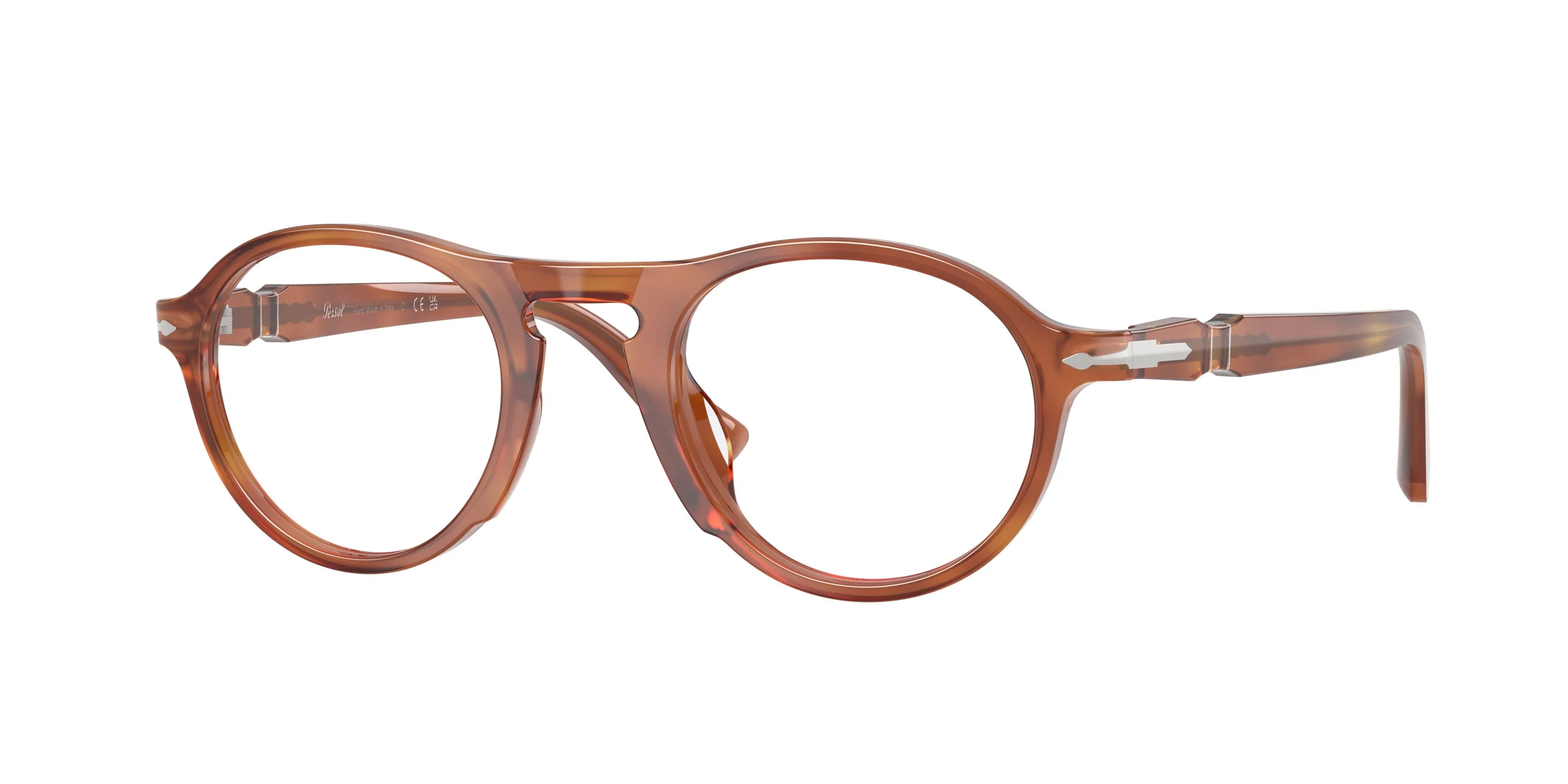 Persol PO3410V ALBA 96 Montature da vista Acetato Marrone Trasparente Pantos Normale - immagine 1