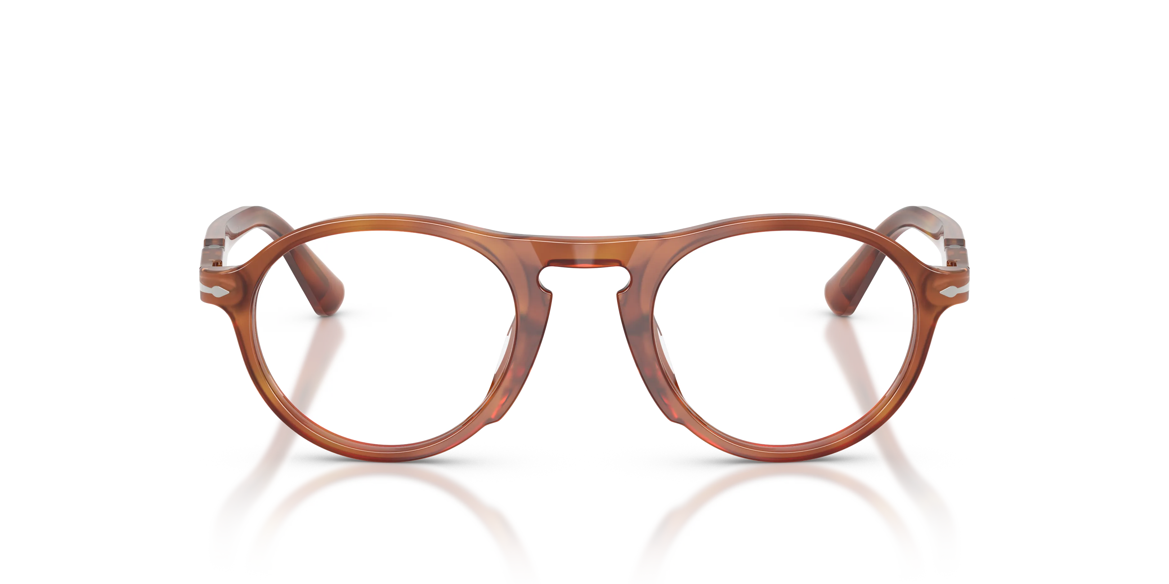 Persol PO3410V ALBA 96 Montature da vista Acetato Marrone Trasparente Pantos Normale - immagine 3