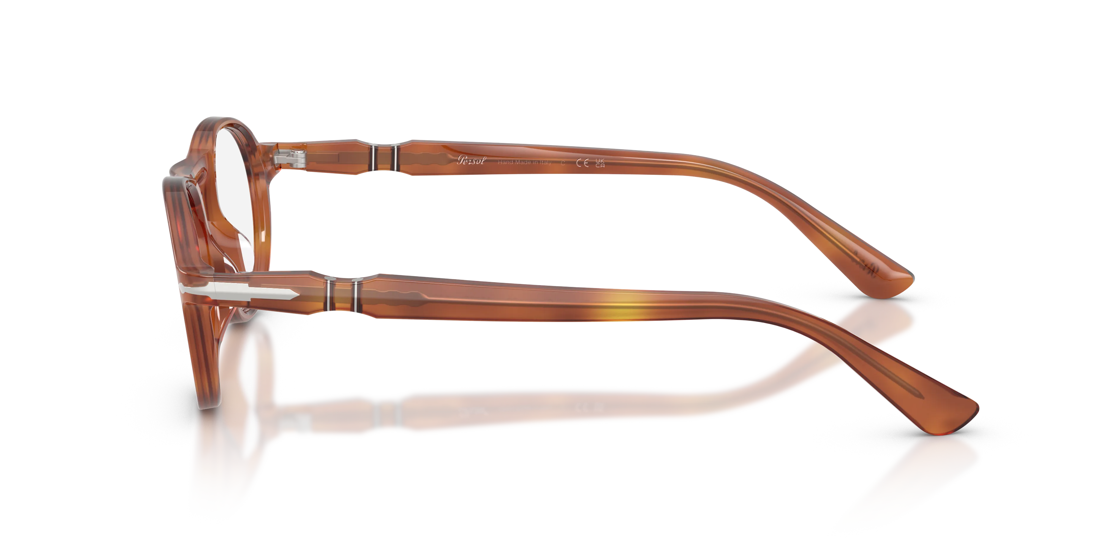 Persol PO3410V ALBA 96 Montature da vista Acetato Marrone Trasparente Pantos Normale - immagine 4