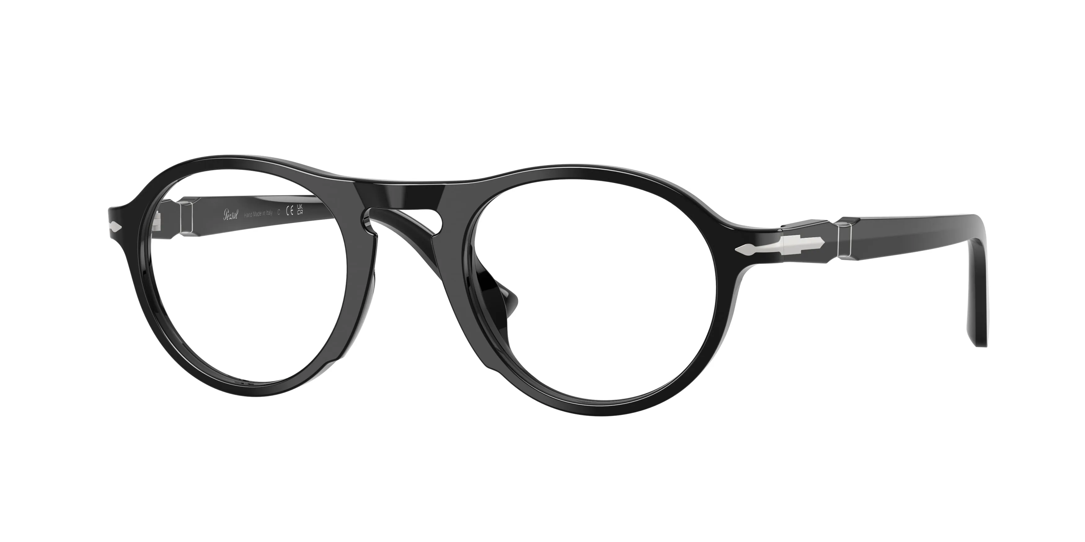 Persol PO3410V ALBA 95 Montature da vista Acetato Nero Trasparente Pantos Normale - immagine 1