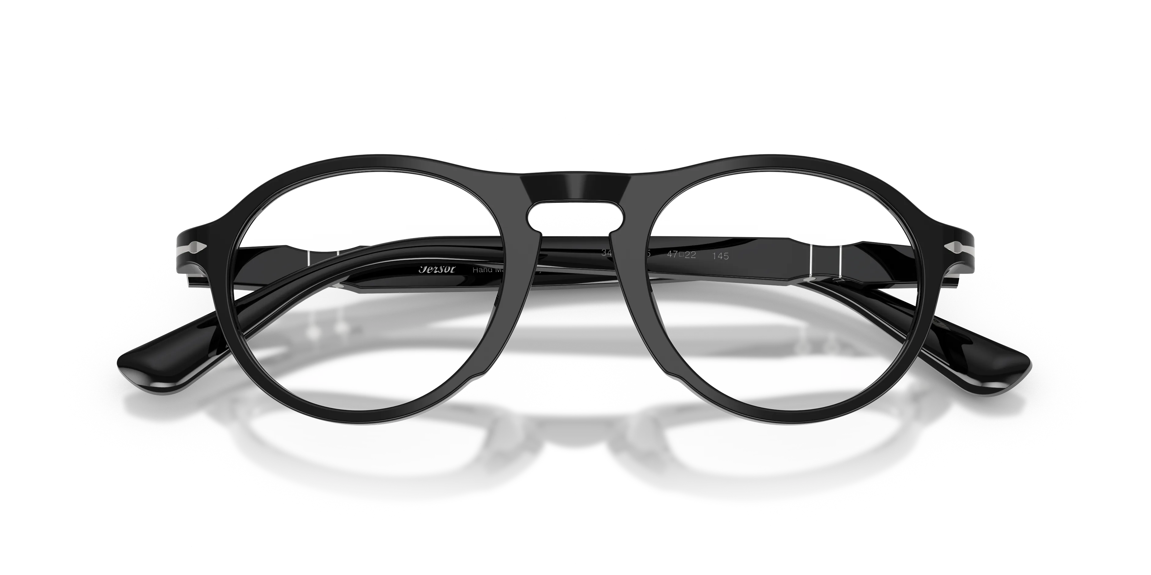 Persol PO3410V ALBA 95 Montature da vista Acetato Nero Trasparente Pantos Normale - immagine 2