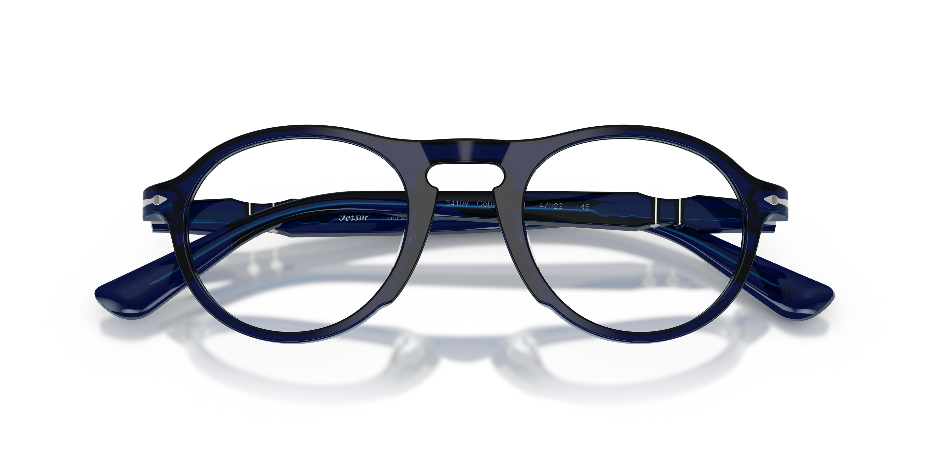 Persol PO3410V ALBA 181 Montature da vista Acetato Blu Trasparente Pantos Normale - immagine 2