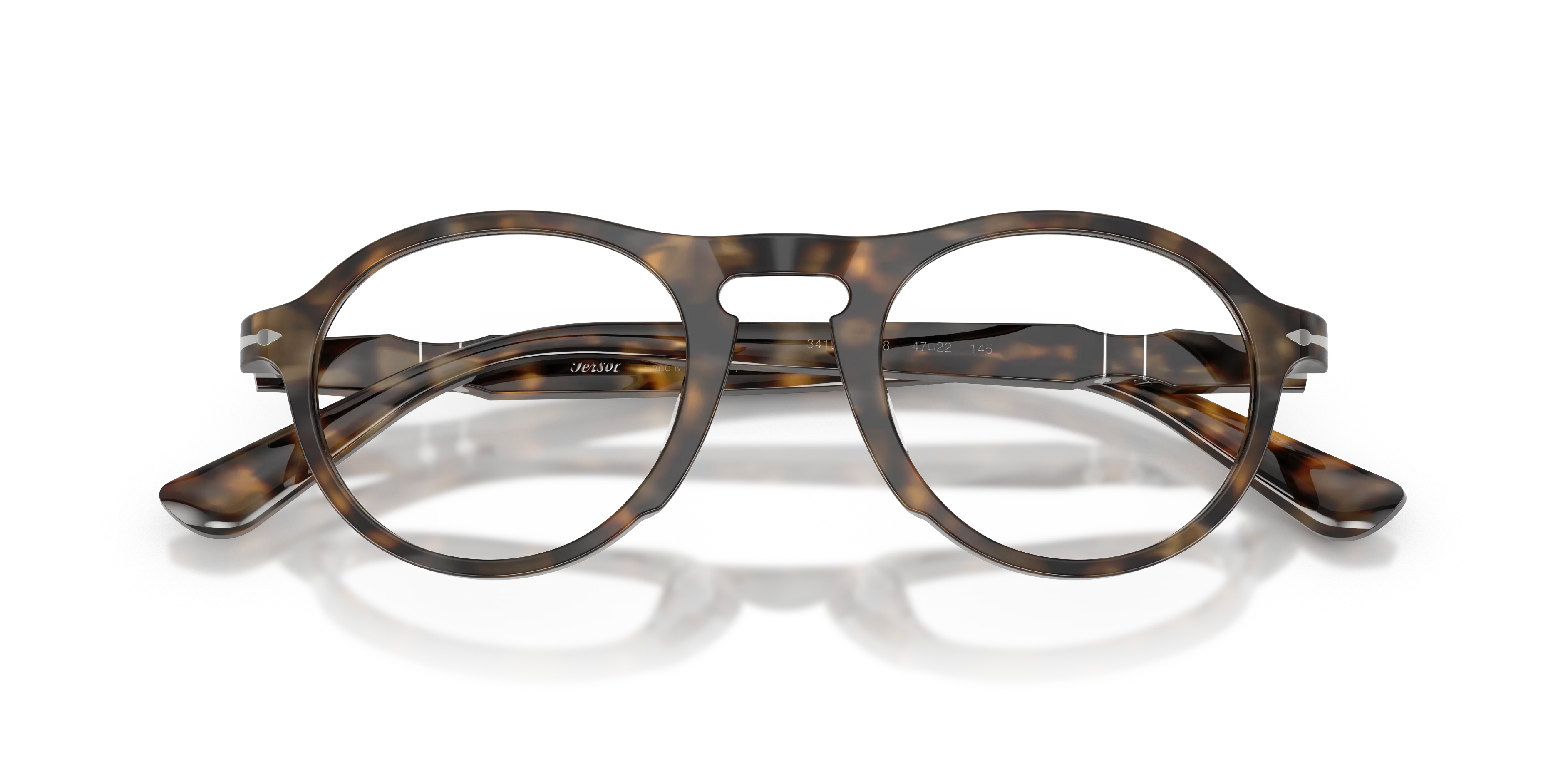 Persol PO3410V ALBA 1248 Montature da vista Acetato Marrone Trasparente Pantos Normale - immagine 2
