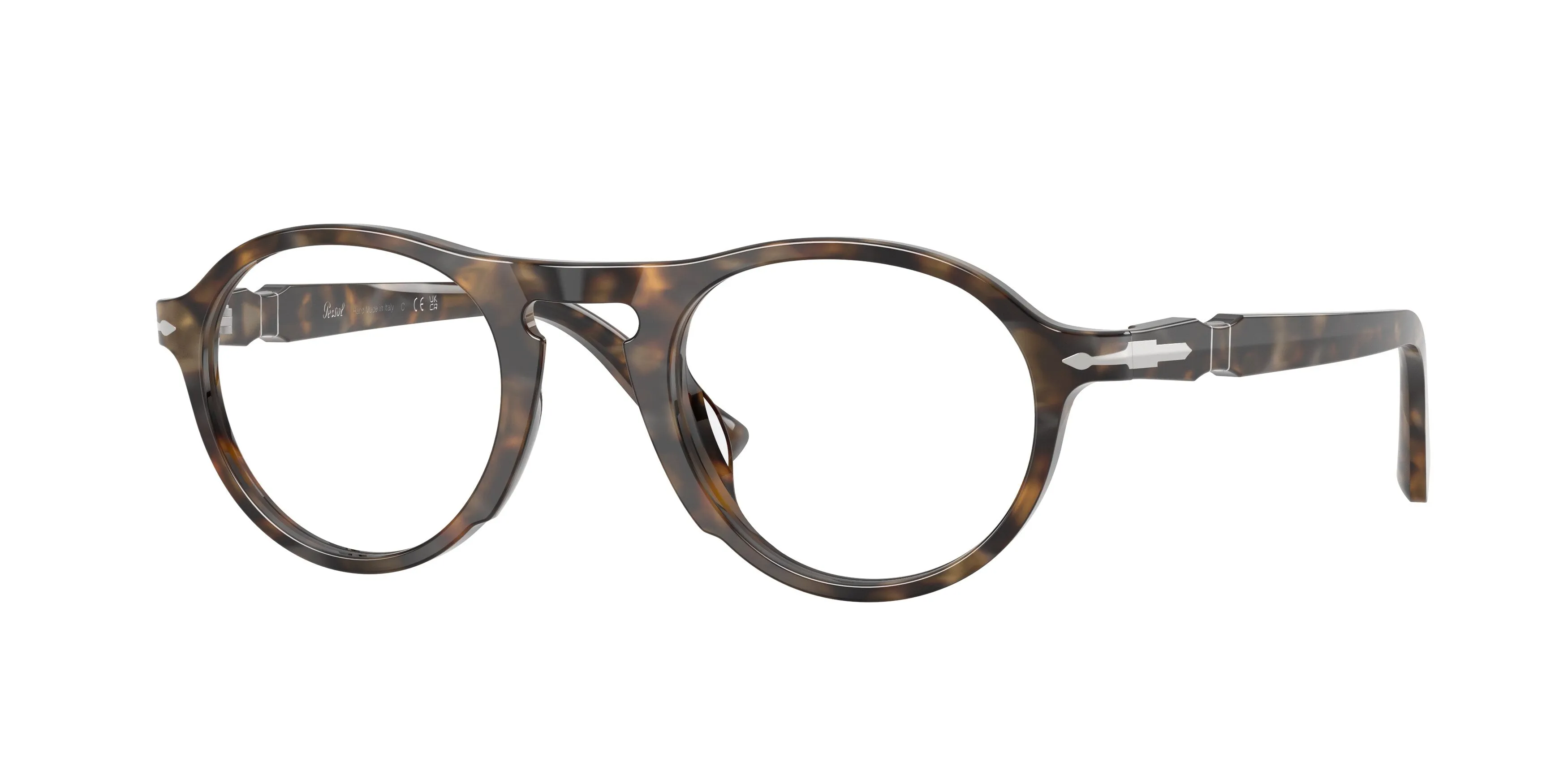 Persol PO3410V ALBA 1248 Montature da vista Acetato Marrone Trasparente Pantos Normale - immagine 1