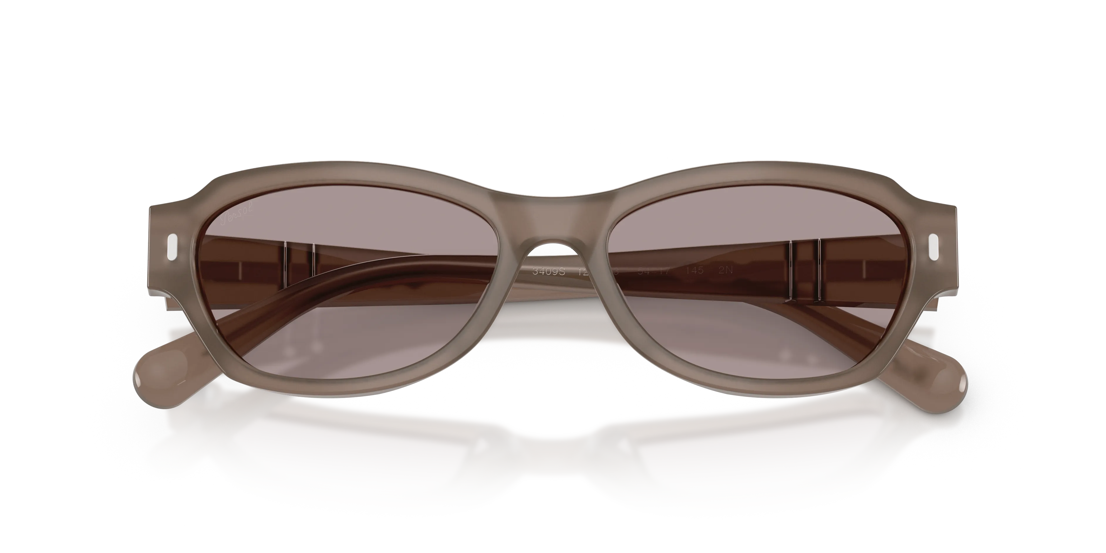 Persol PO3409S 125553 Occhiali da sole Acetato Grigio Viola Pantos Normale - immagine 2