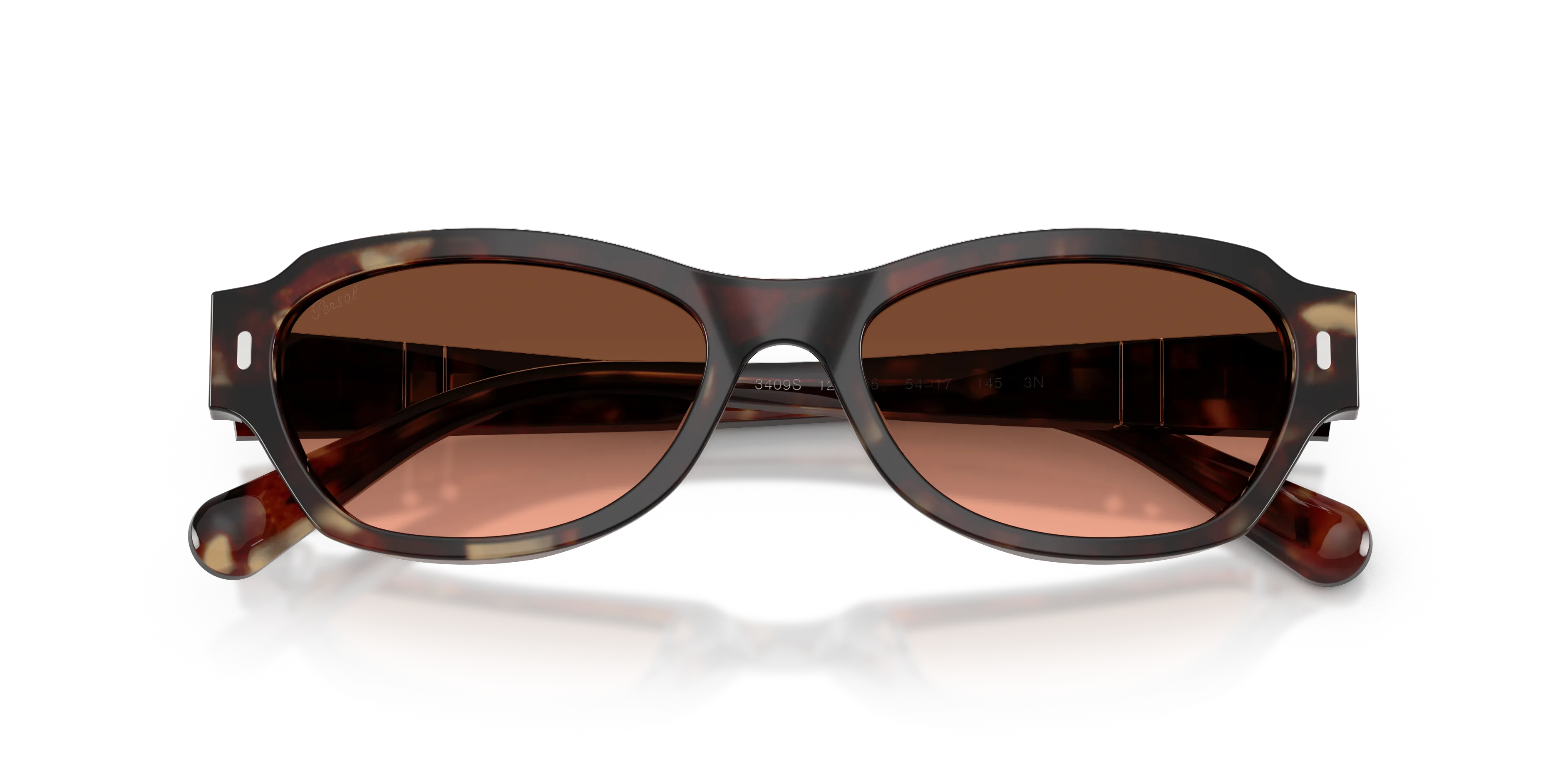 Persol PO3409S 1246A5 Occhiali da sole Acetato Tartaruga Rosa Pantos Normale Sfumato - immagine 2