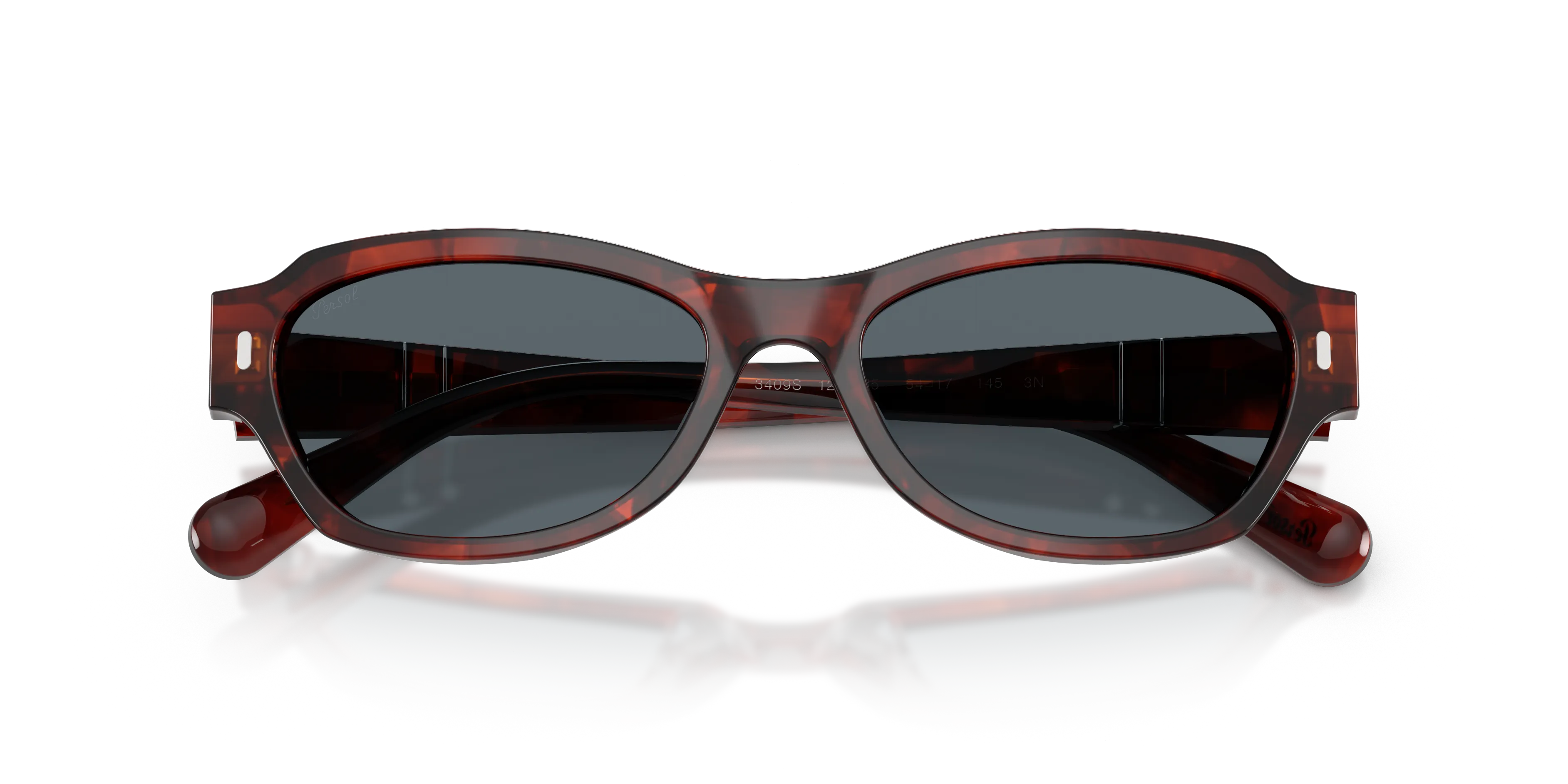Persol PO3409S 1242R5 Occhiali da sole Acetato Tartaruga Blu Pantos Normale - immagine 2