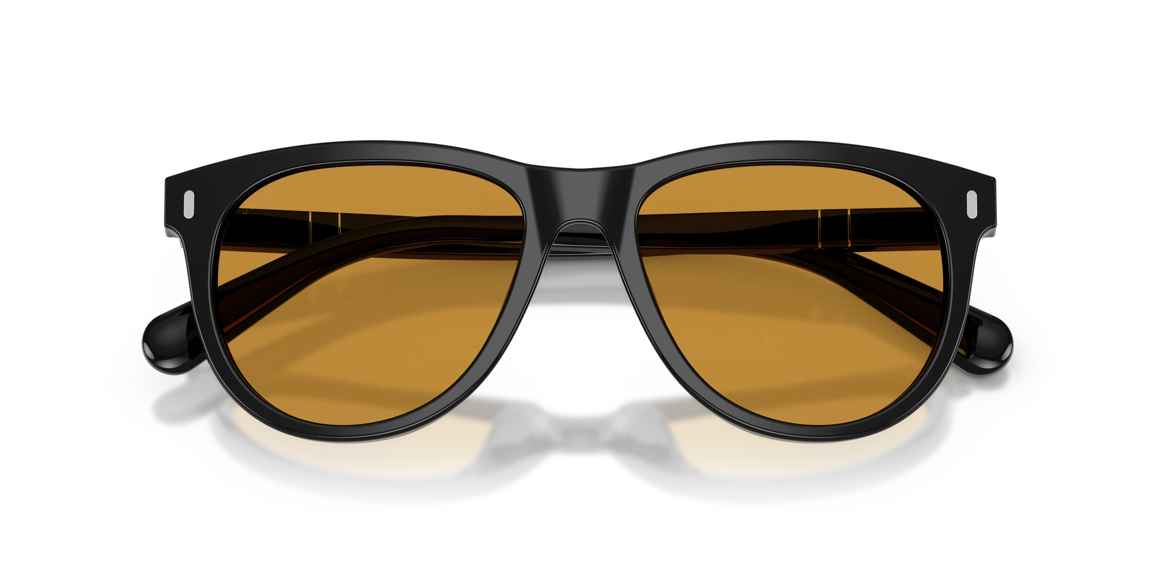 Persol PO3408S 95/53 Occhiali da sole Acetato Nero Giallo Pantos Normale - immagine 2