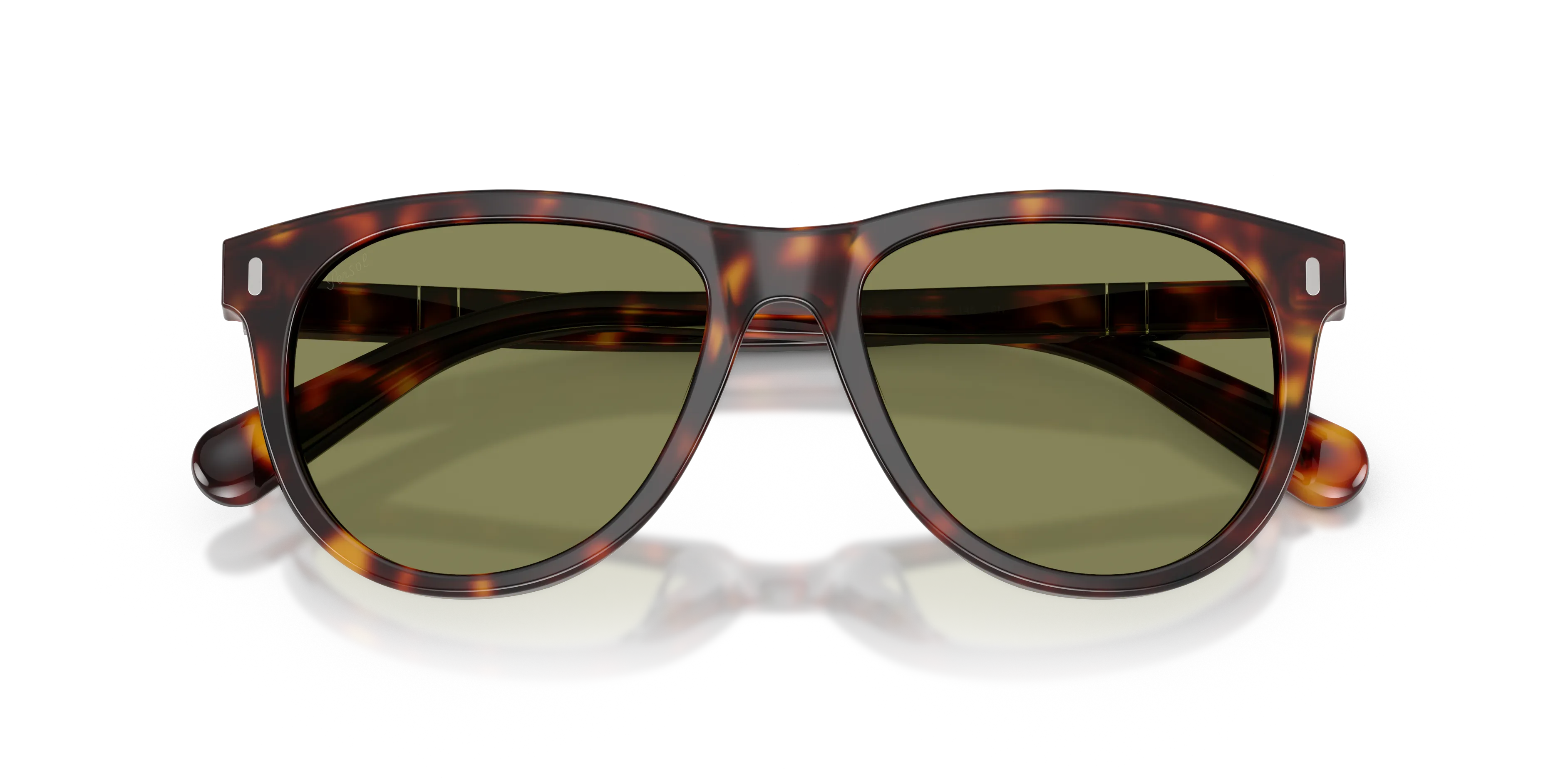Persol PO3408S 24/4E Occhiali da sole Acetato Tartaruga Verde Pantos Normale - immagine 2