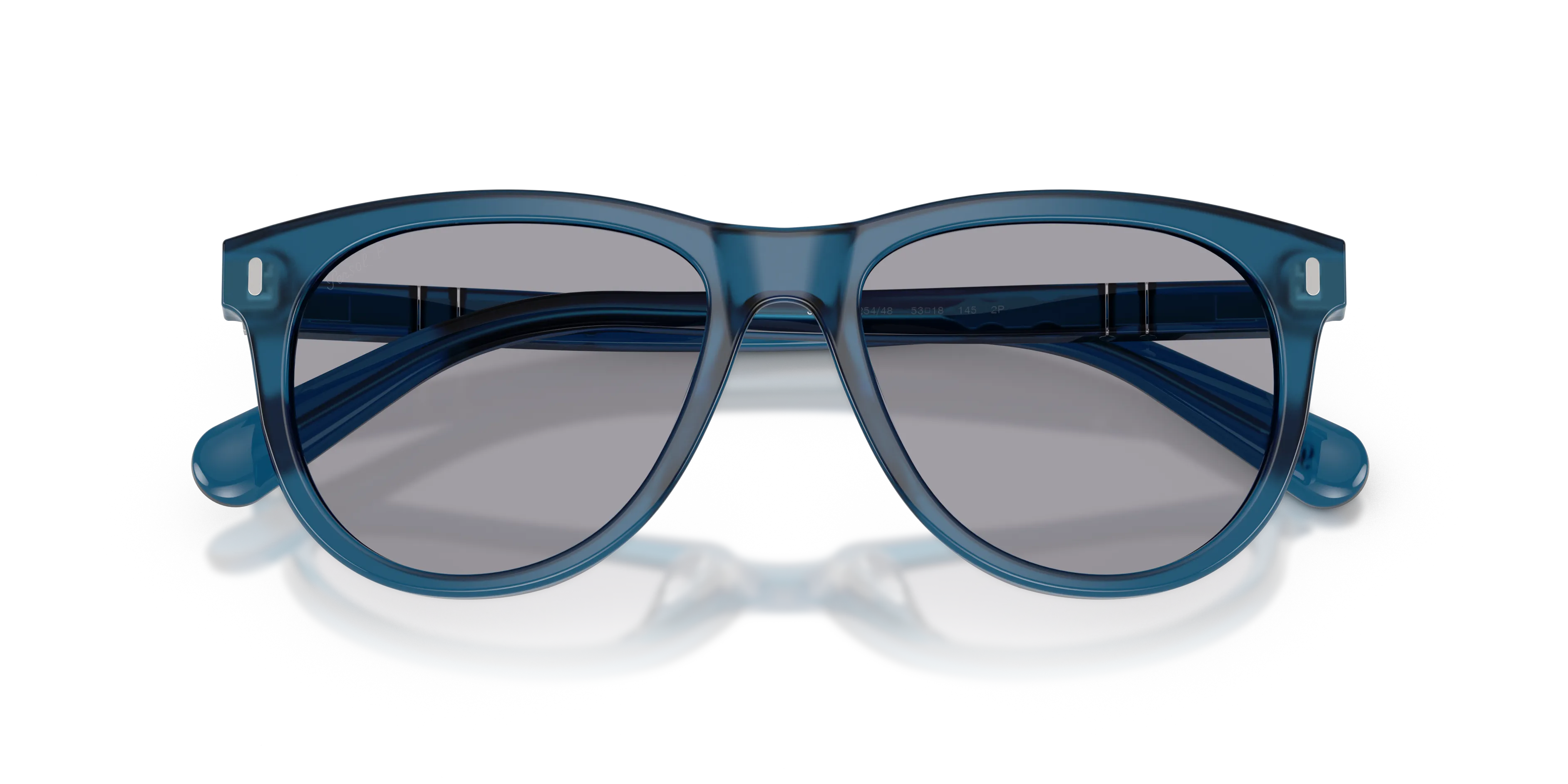 Persol PO3408S 125448 Occhiali da sole Acetato Blu Grigio Pantos Polarizzata - immagine 2
