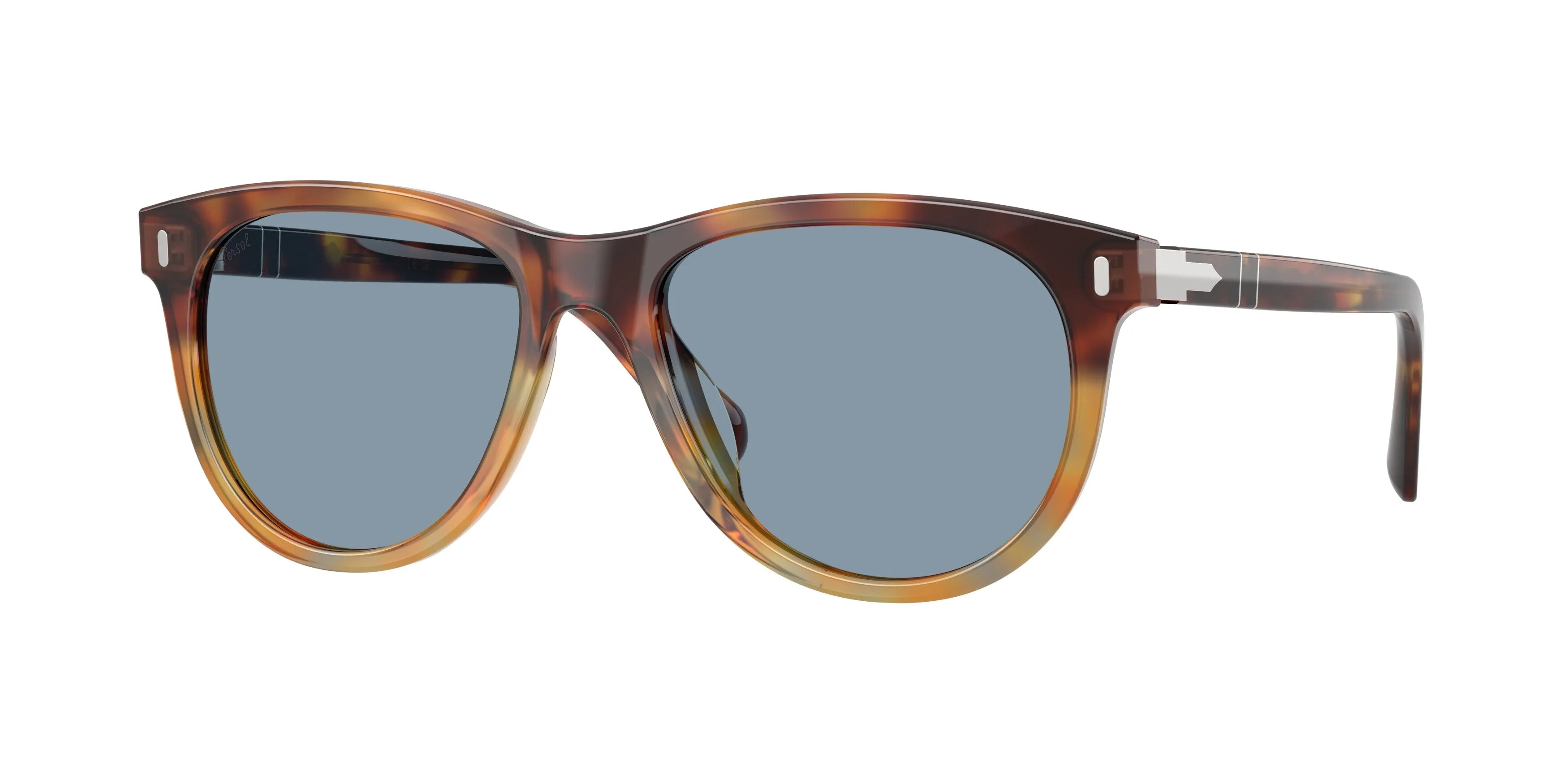 Persol PO3408S 115856 Occhiali da sole Acetato Tartaruga Blu Pantos Normale - immagine 1