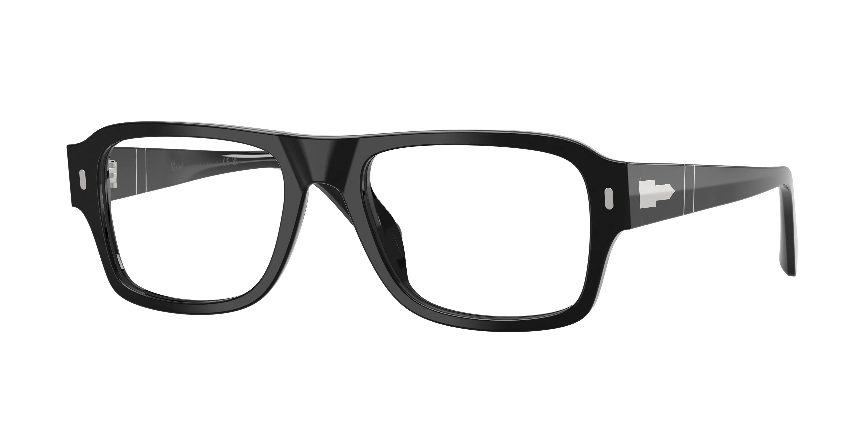 Persol PO3407V 95 Montature da vista Acetato Nero Trasparente Squadrata Normale - immagine 1