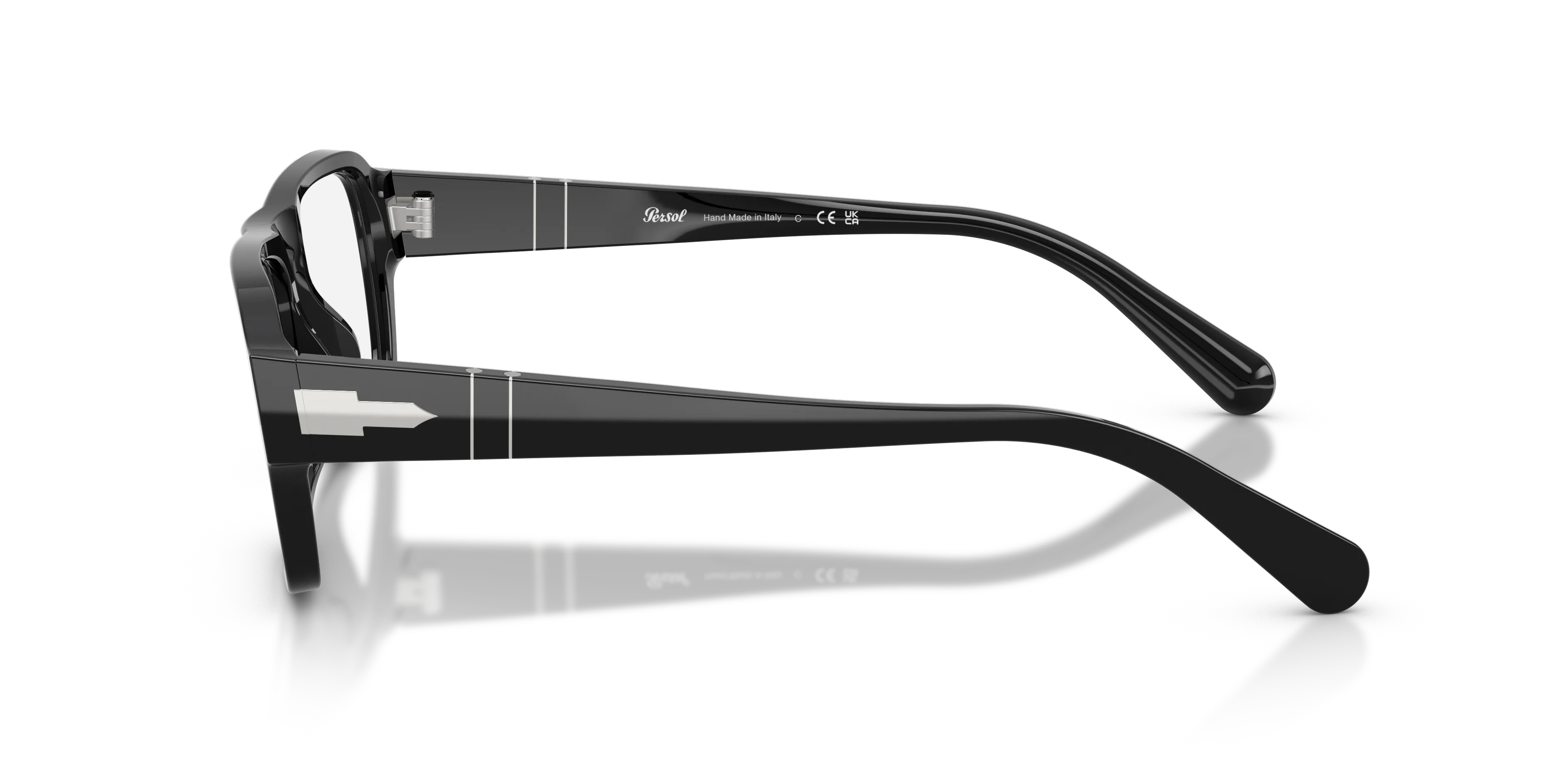 Persol PO3407V 95 Montature da vista Acetato Nero Trasparente Squadrata Normale - immagine 4