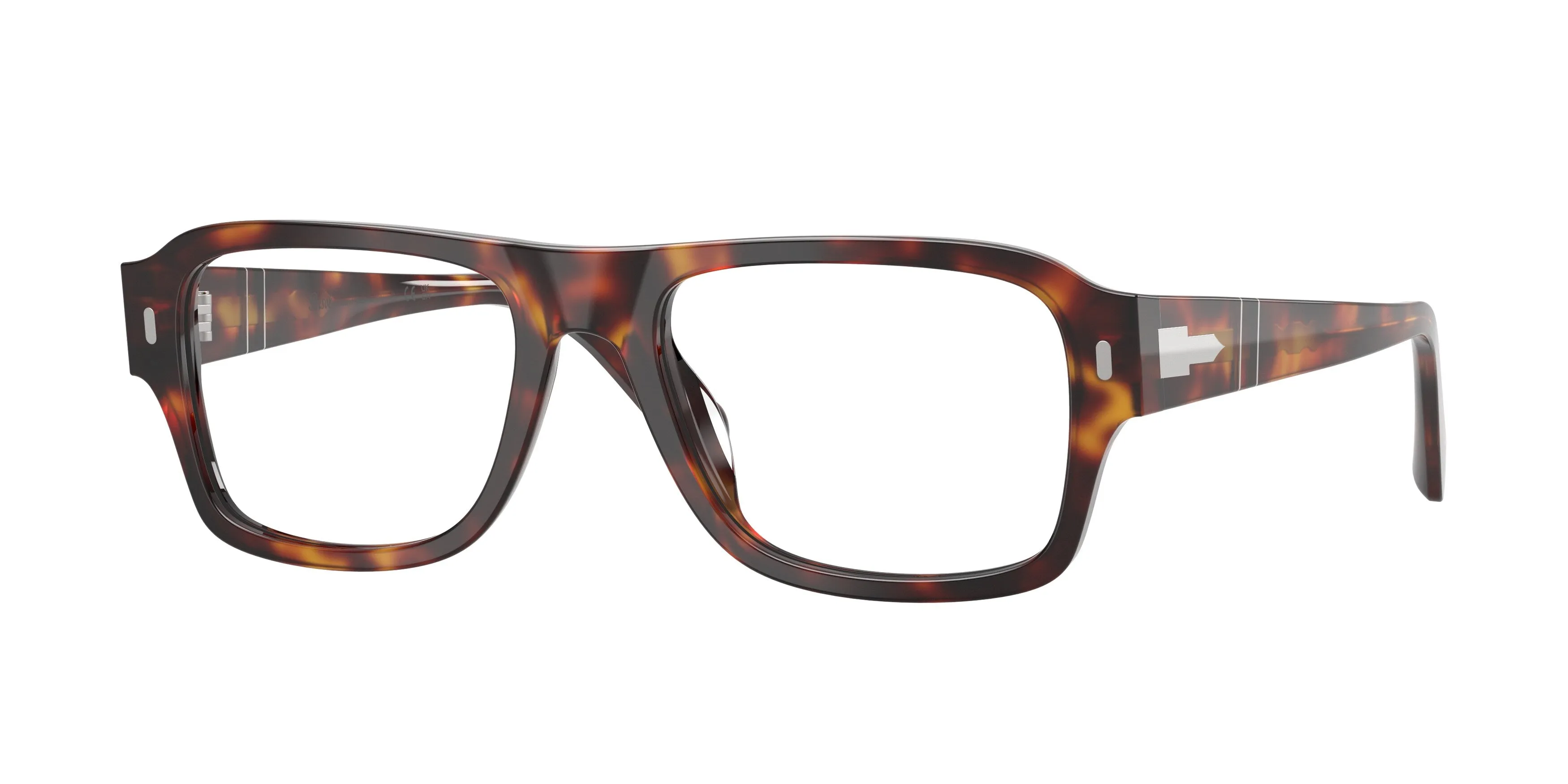 Persol PO3407V 24 Montature da vista Acetato Tartaruga Trasparente Squadrata Normale - immagine 1