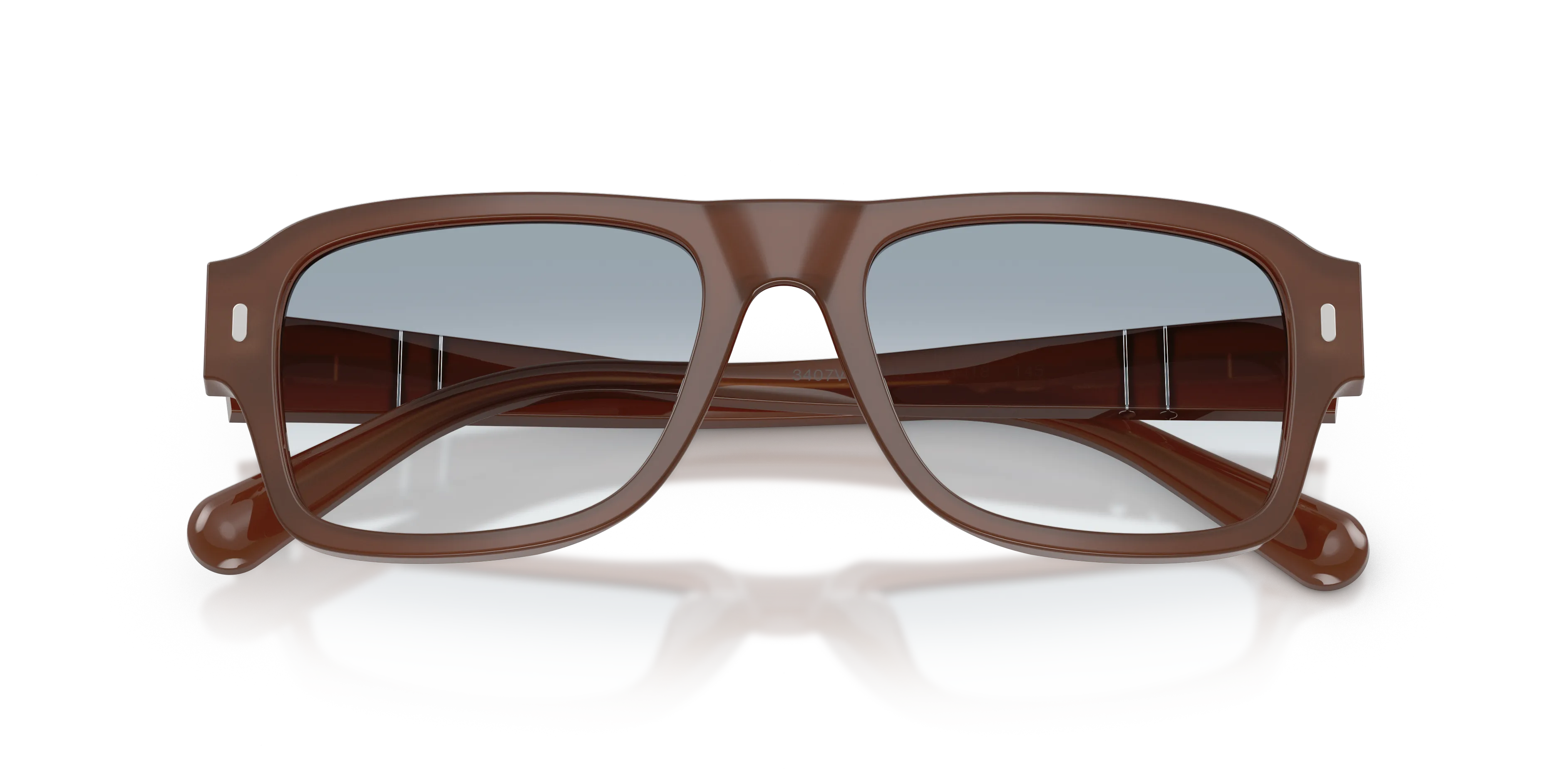 Persol PO3407V 1250 Montature da vista Acetato Rosso Trasparente Squadrata Normale - immagine 2