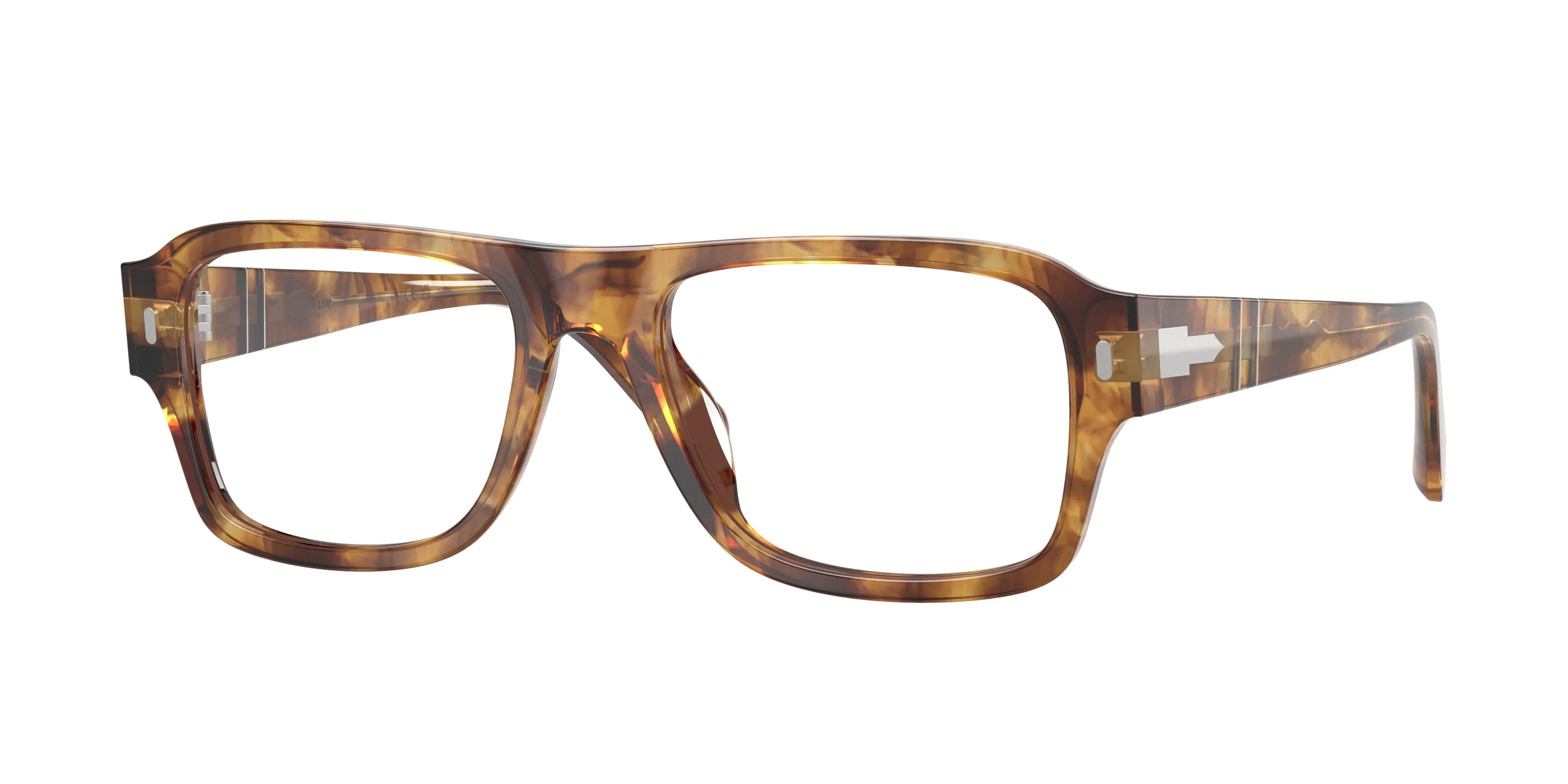 Persol PO3407V 1243 Montature da vista Acetato Marrone Trasparente Squadrata Normale - immagine 1