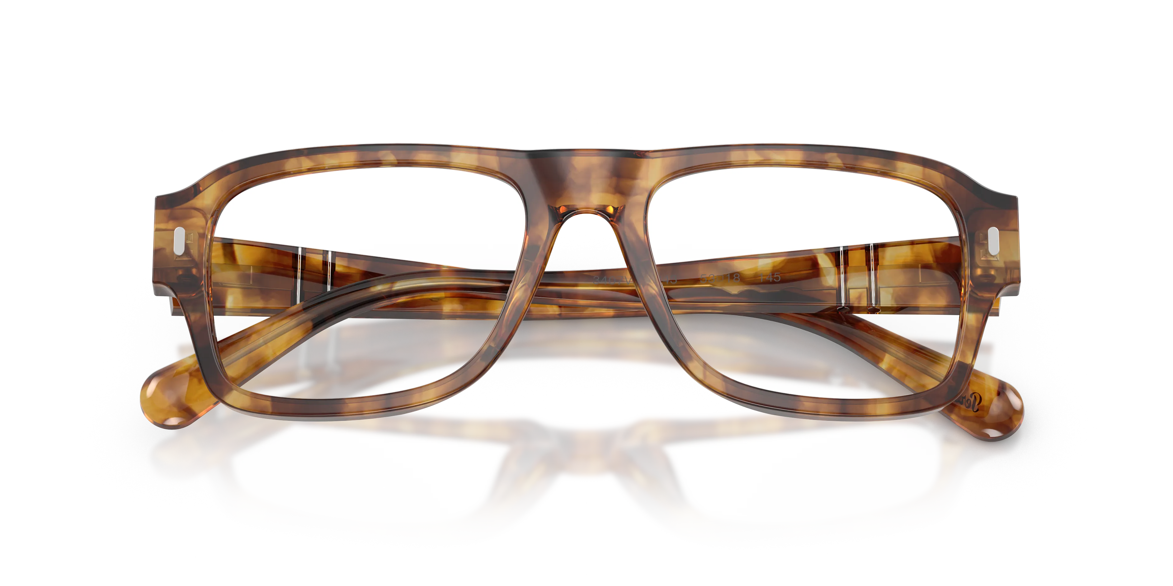 Persol PO3407V 1243 Montature da vista Acetato Marrone Trasparente Squadrata Normale - immagine 2