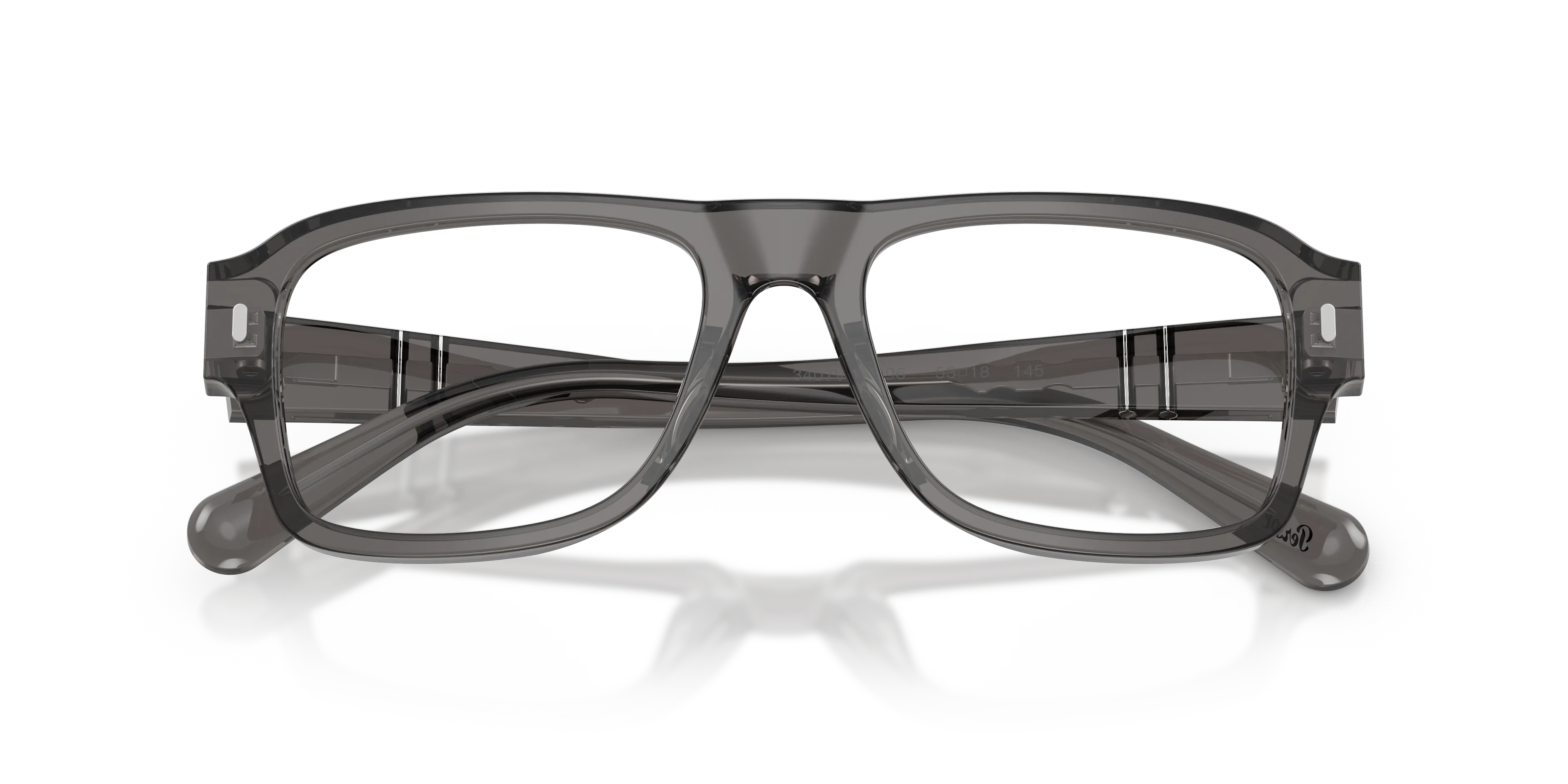 Persol PO3407V 1196 Montature da vista Acetato Grigio Trasparente Squadrata Normale - immagine 2