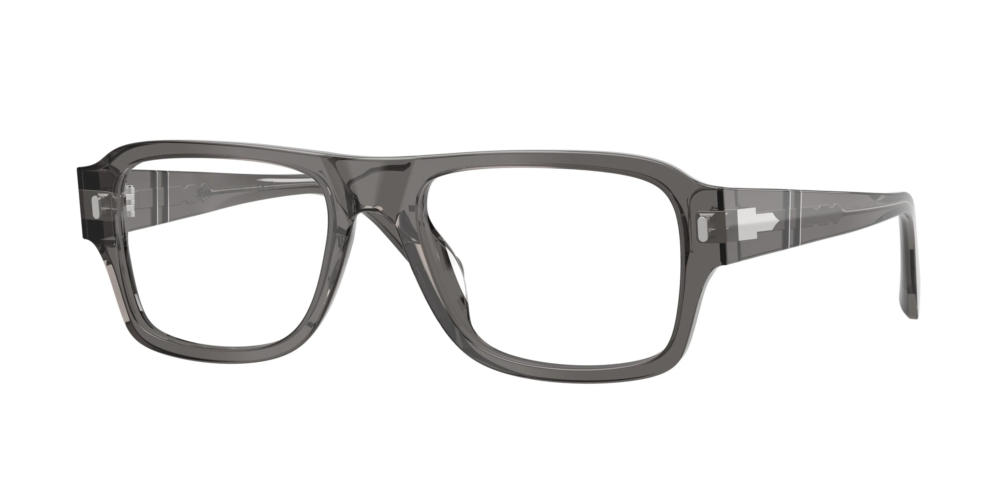 Persol PO3407V 1196 Montature da vista Acetato Grigio Trasparente Squadrata Normale - immagine 1