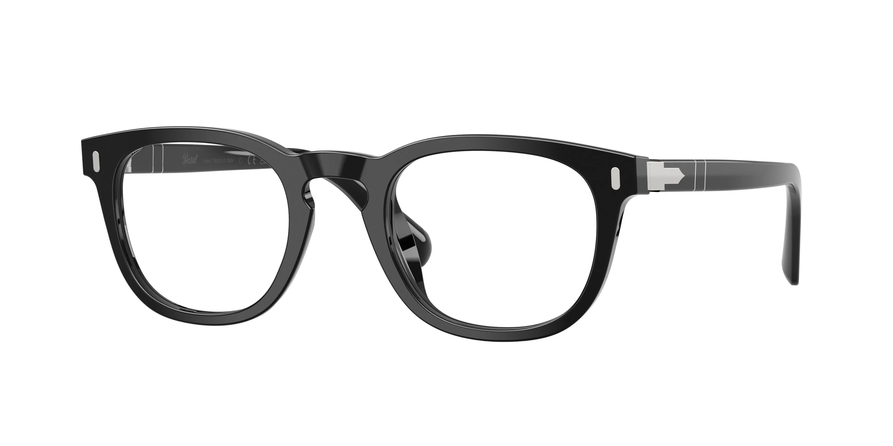 Persol PO3406V GIANNI 95 Montature da vista Acetato Nero Trasparente Squadrata Normale - immagine 1