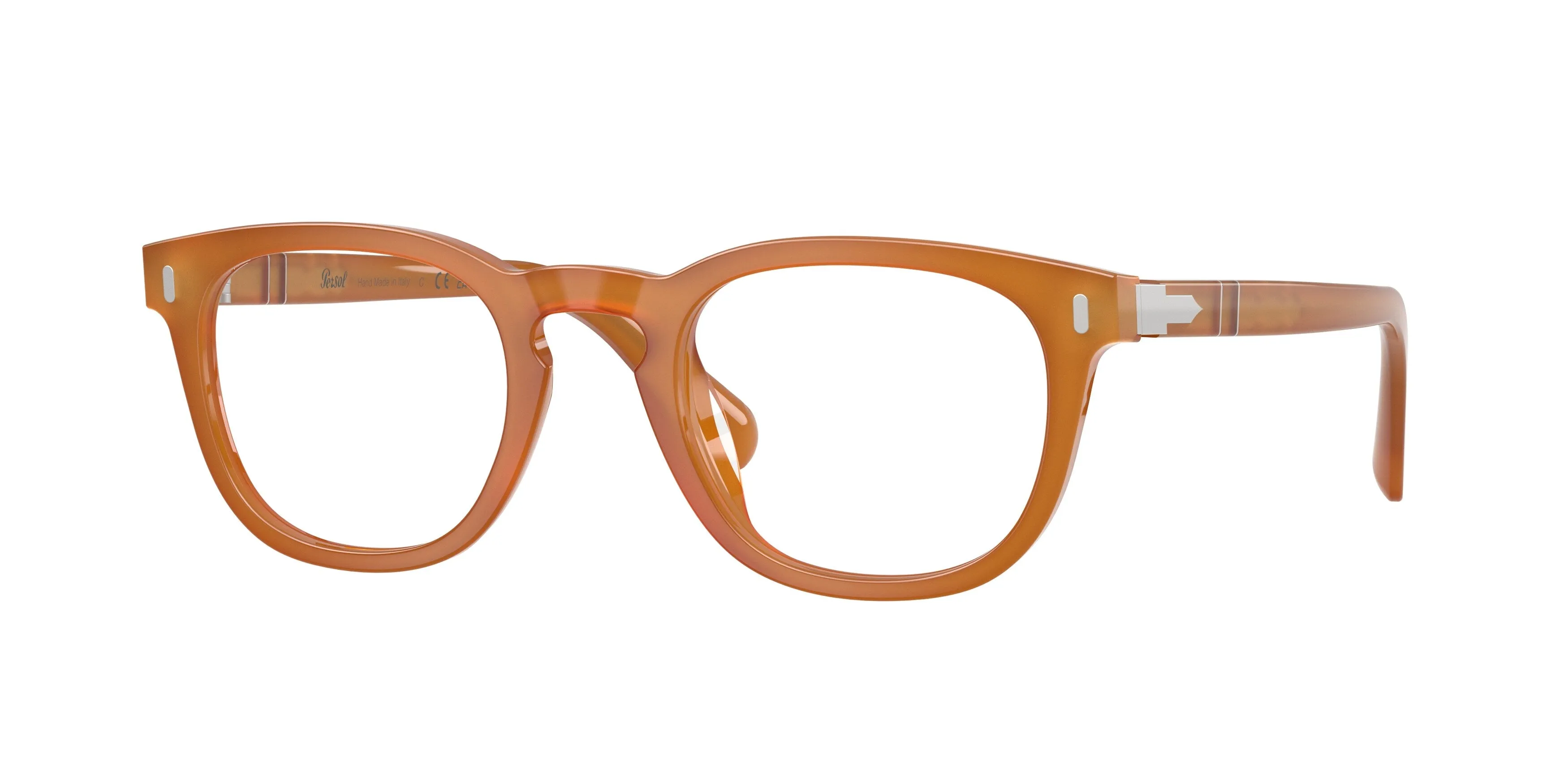 Persol PO3406V GIANNI 1249 Montature da vista Acetato Giallo Trasparente Squadrata Normale - immagine 1