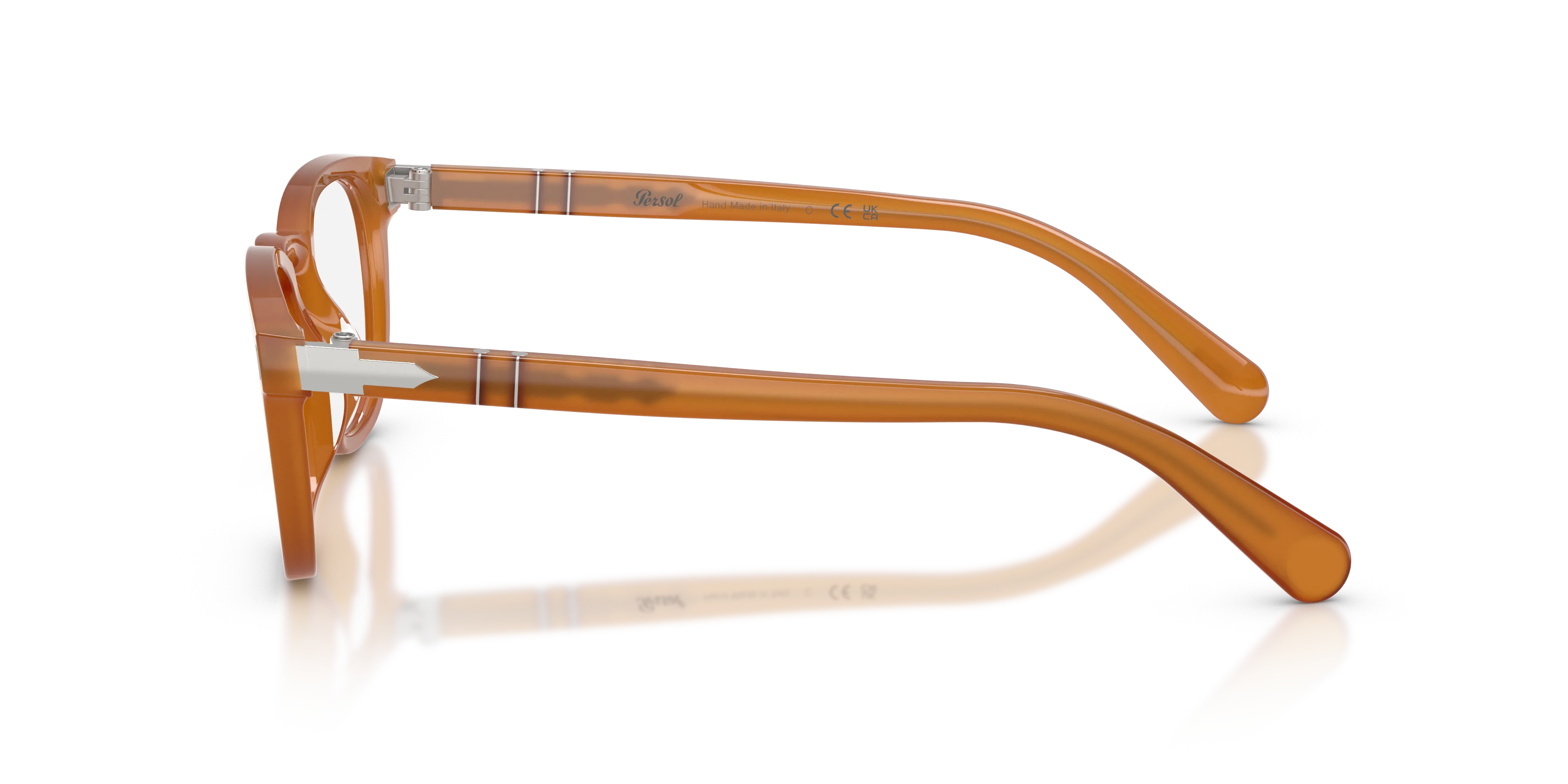 Persol PO3406V GIANNI 1249 Montature da vista Acetato Giallo Trasparente Squadrata Normale - immagine 4