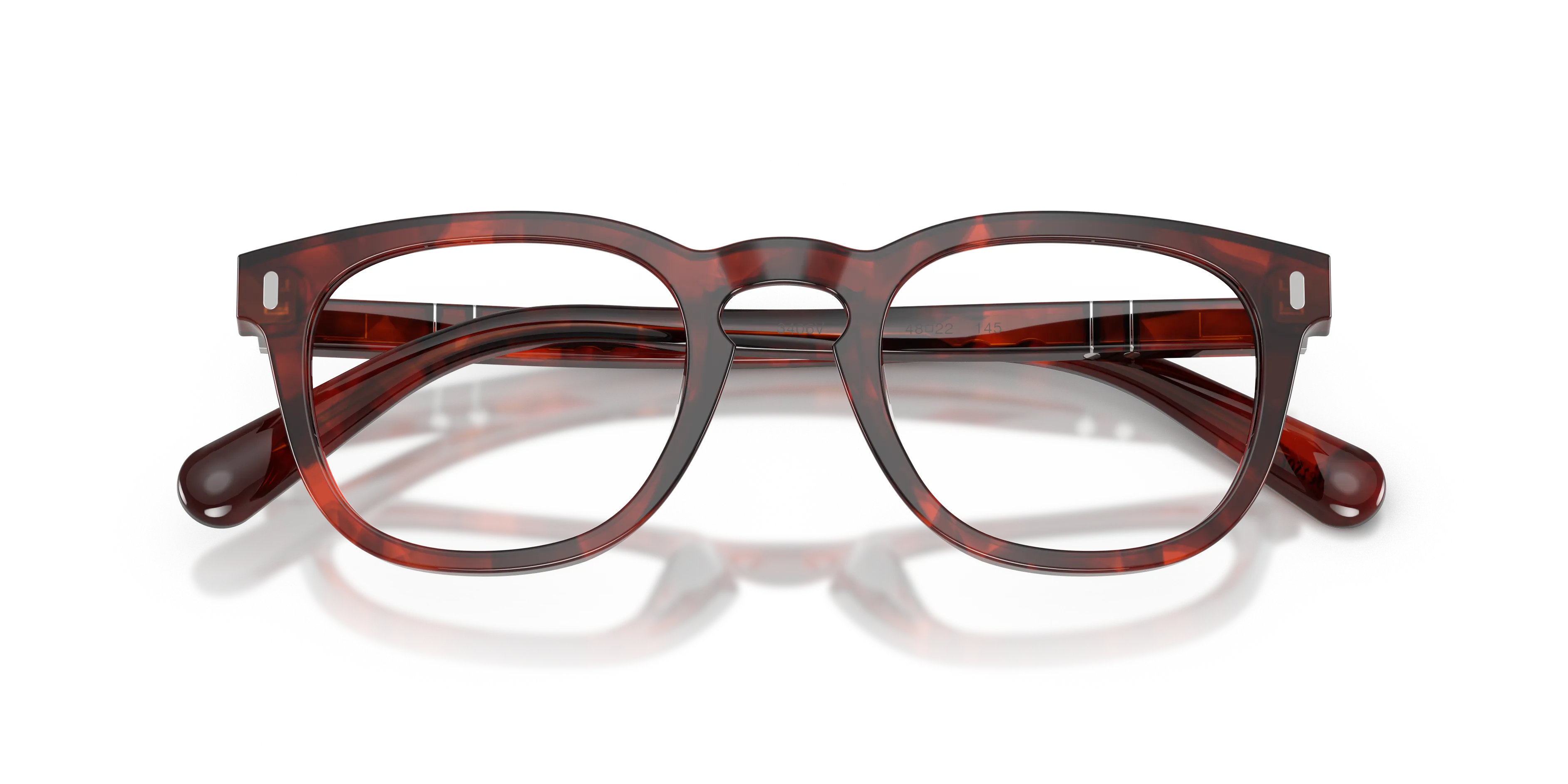 Persol PO3406V GIANNI 1242 Montature da vista Acetato Tartaruga Trasparente Squadrata Normale - immagine 2