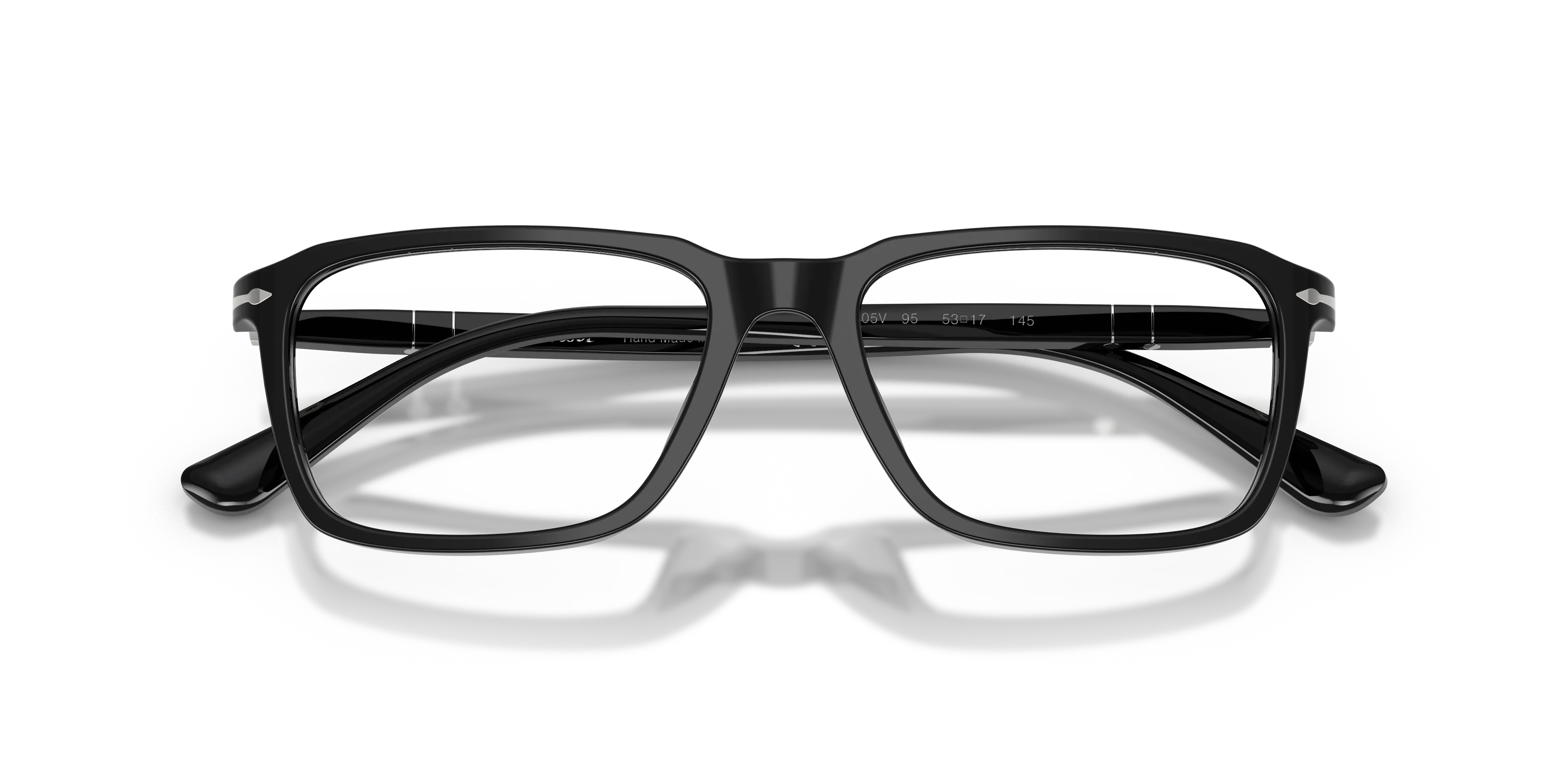 Persol PO3405V 95 Montature da vista Acetato Nero Trasparente Squadrata Normale - immagine 2
