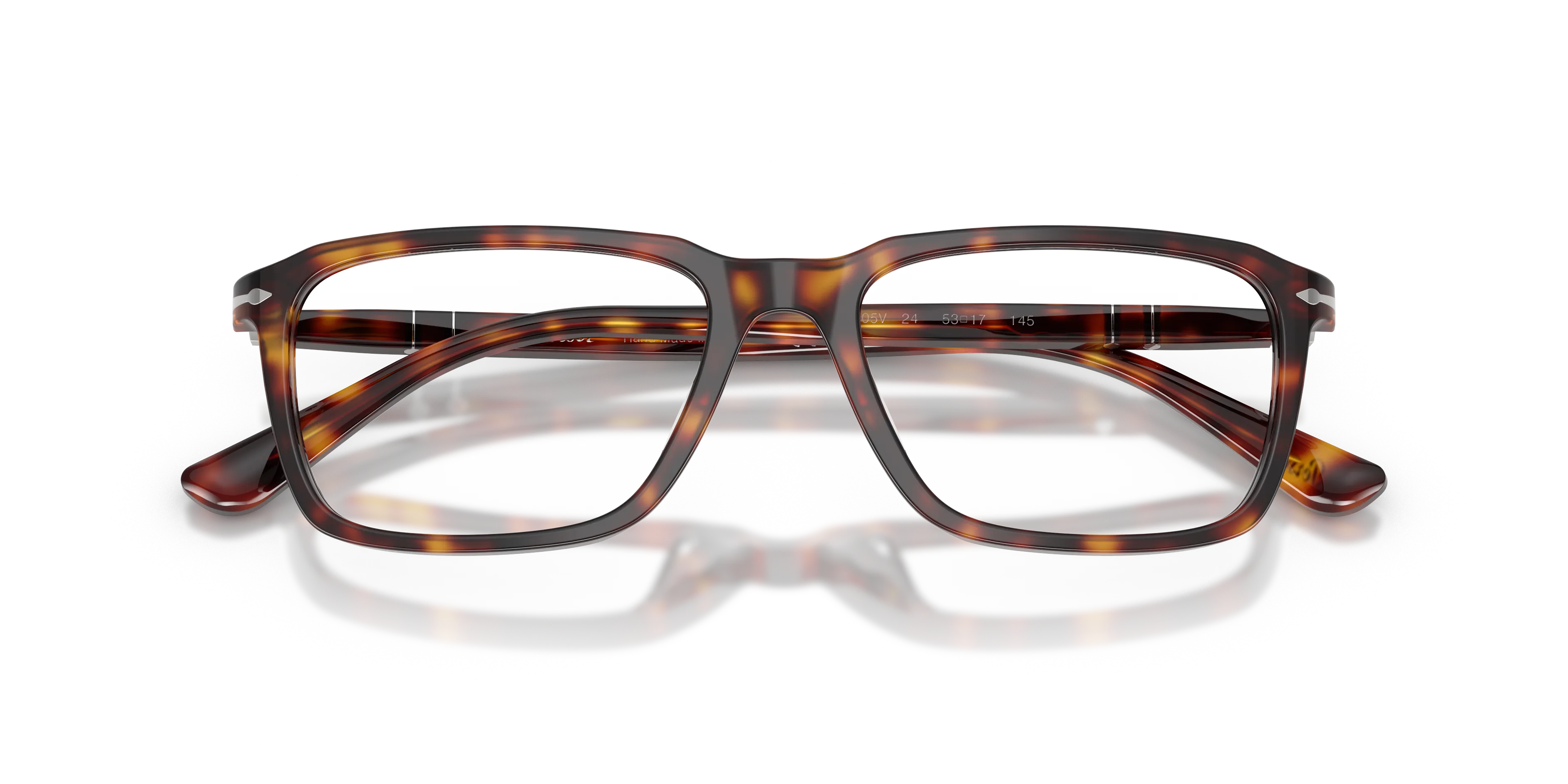 Persol PO3405V 24 Montature da vista Acetato Tartaruga Trasparente Squadrata Normale - immagine 2