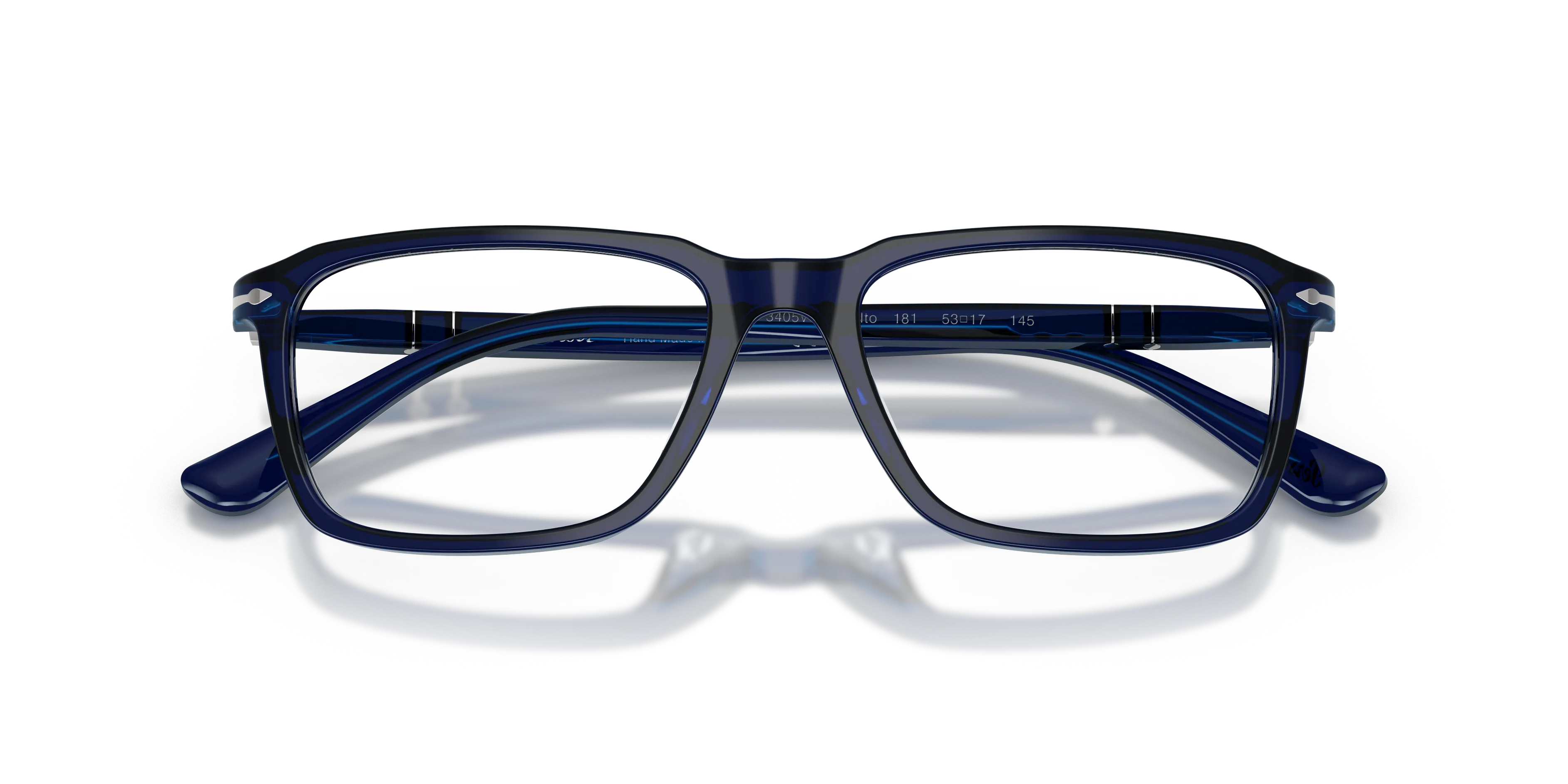 Persol PO3405V 181 Montature da vista Acetato Blu Trasparente Squadrata Normale - immagine 2