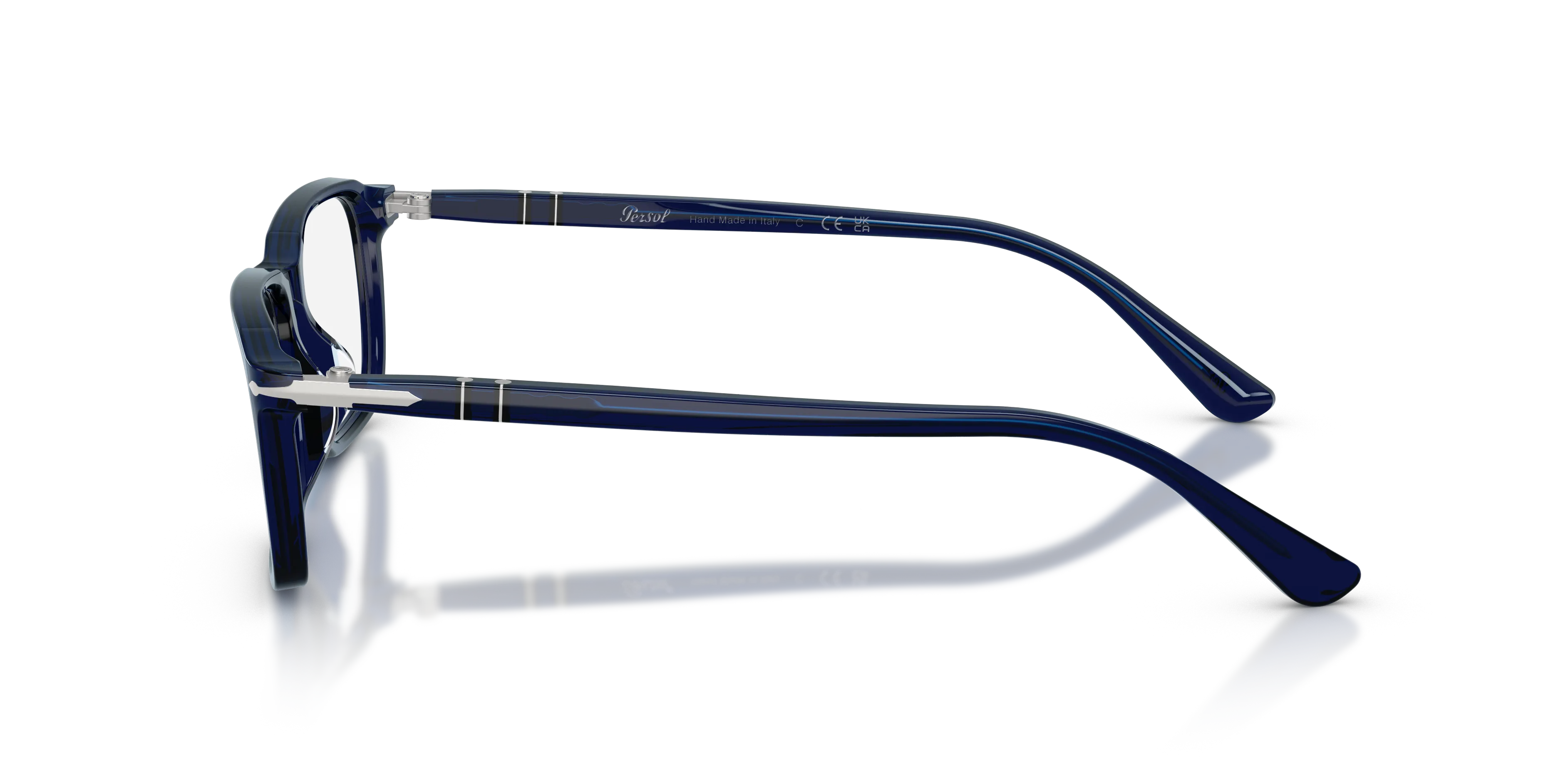 Persol PO3405V 181 Montature da vista Acetato Blu Trasparente Squadrata Normale - immagine 4