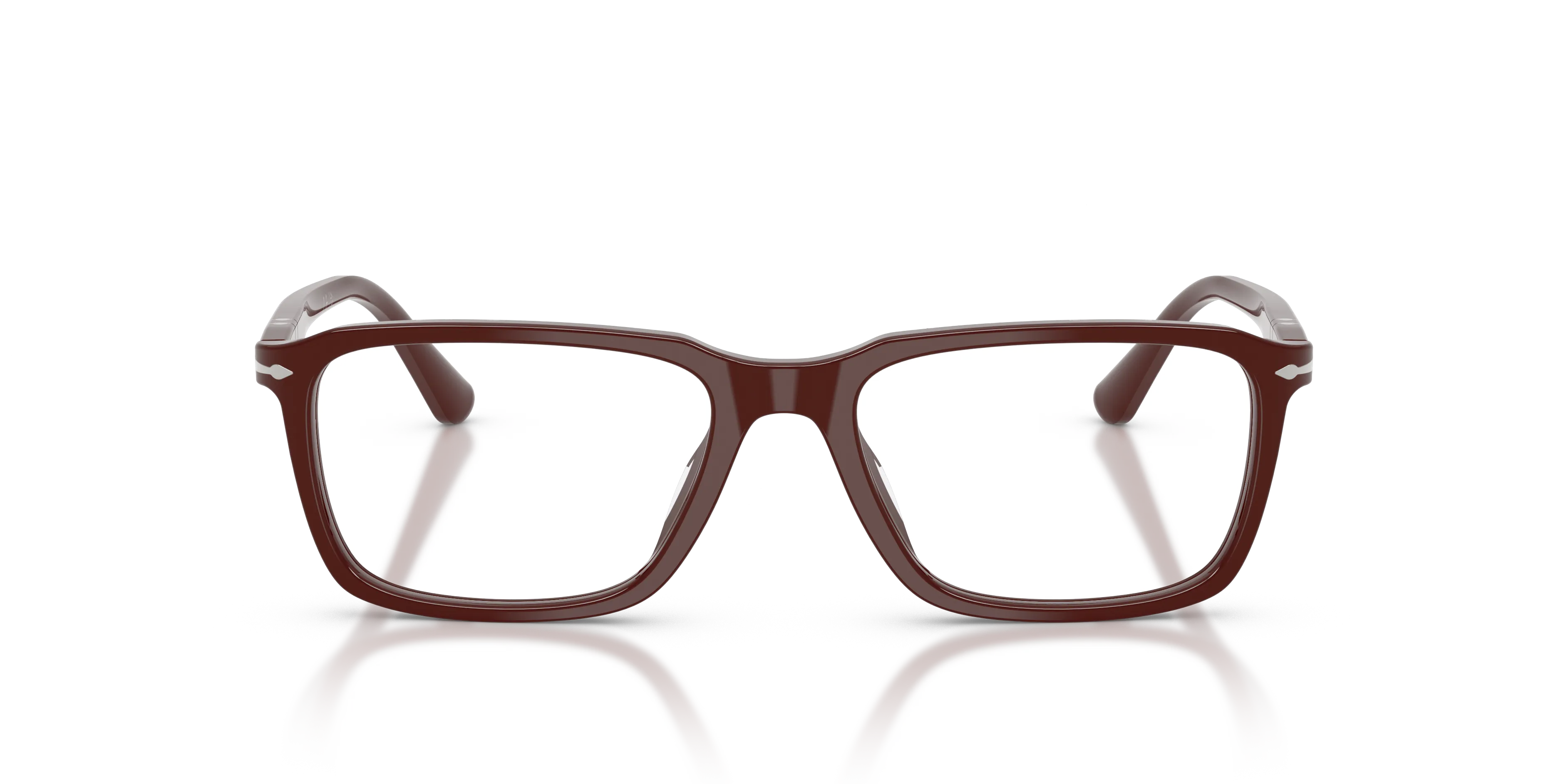 Persol PO3405V 1258 Montature da vista Acetato Rosso Trasparente Squadrata Normale - immagine 3