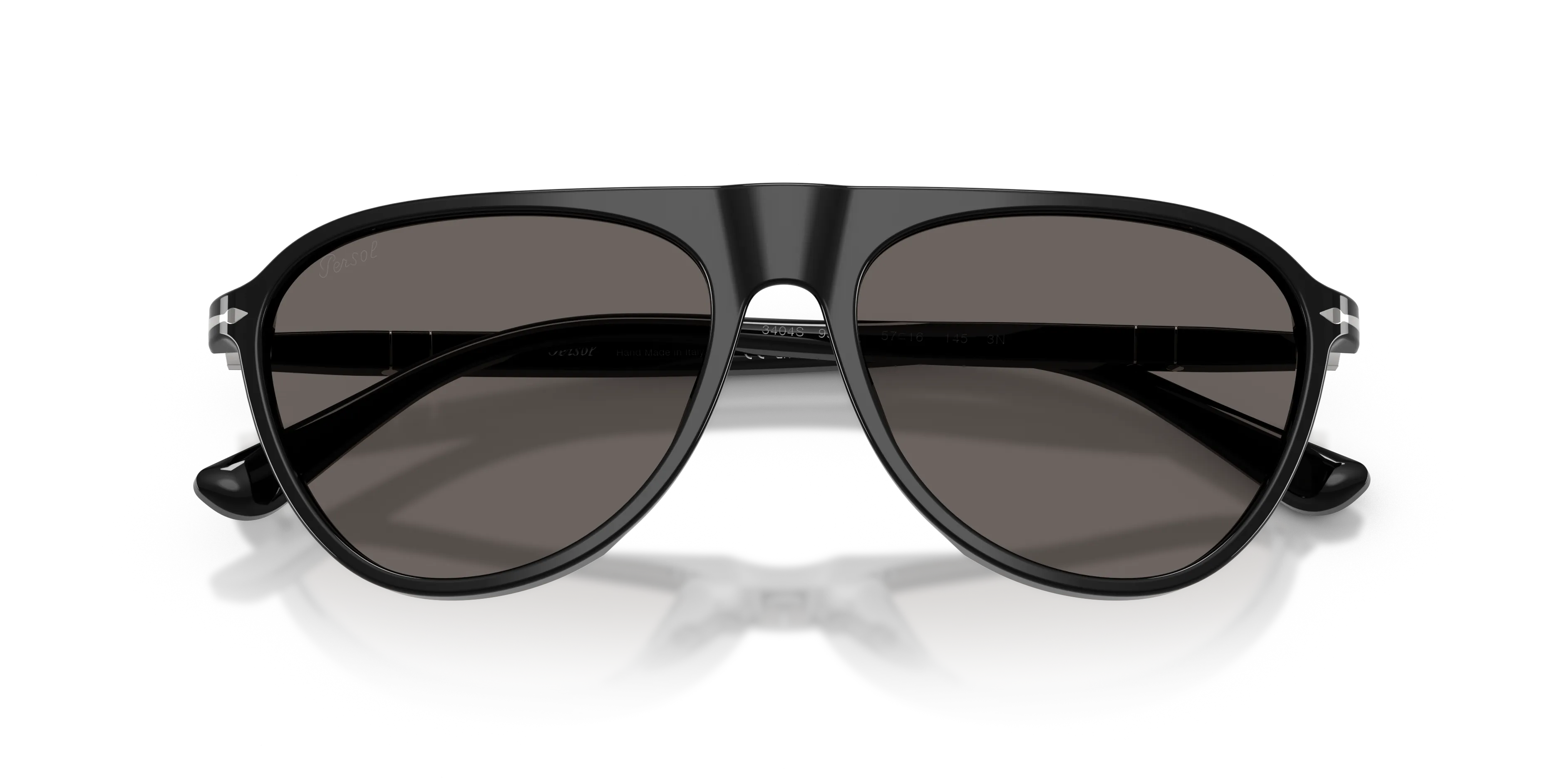 Persol PO3404S 95/B1 Occhiali da sole Acetato Nero Grigio Pilot Normale - immagine 2