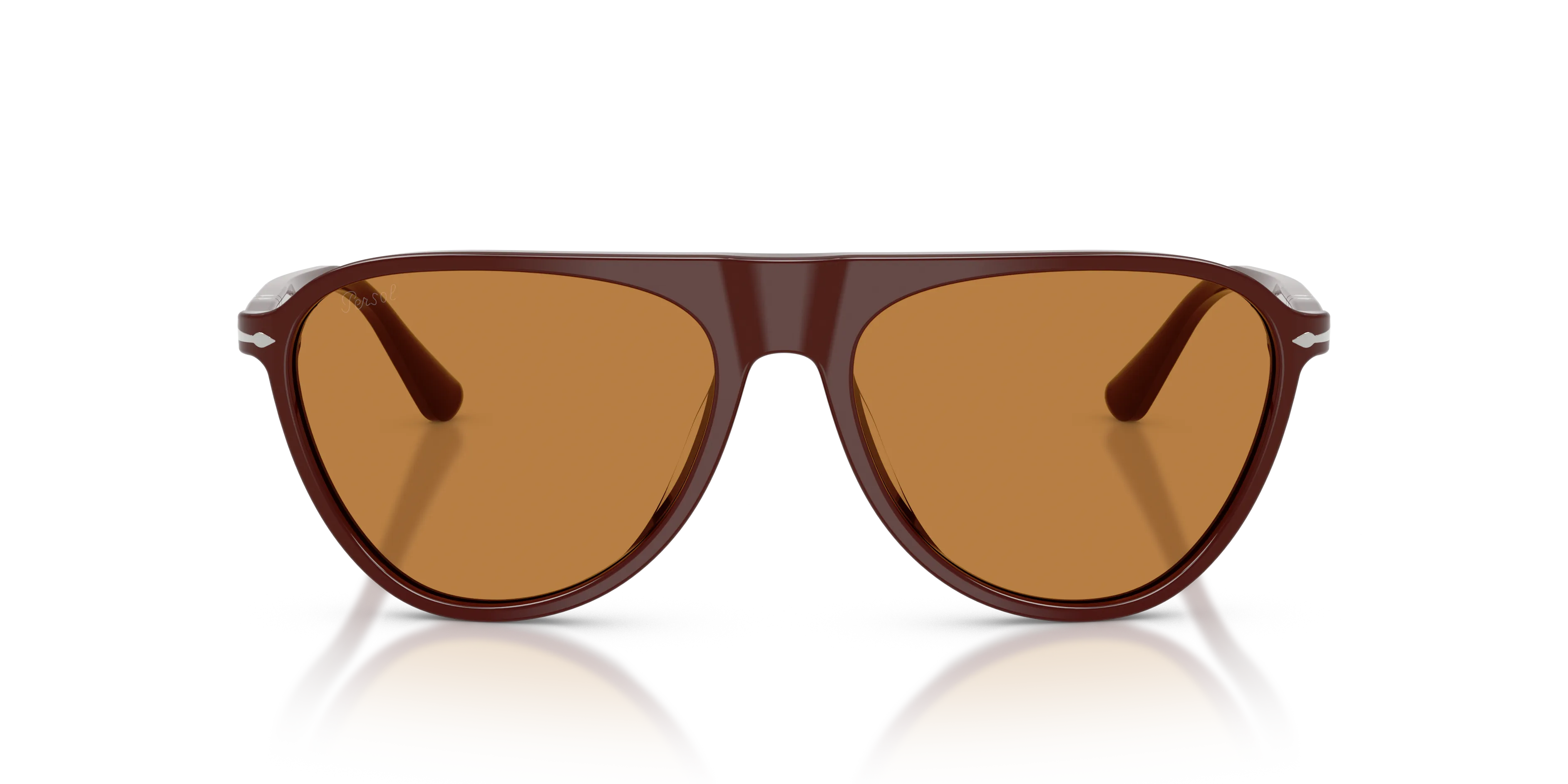 Persol PO3404S 125873 Occhiali da sole Acetato Rosso Arancione Pilot Normale - immagine 3