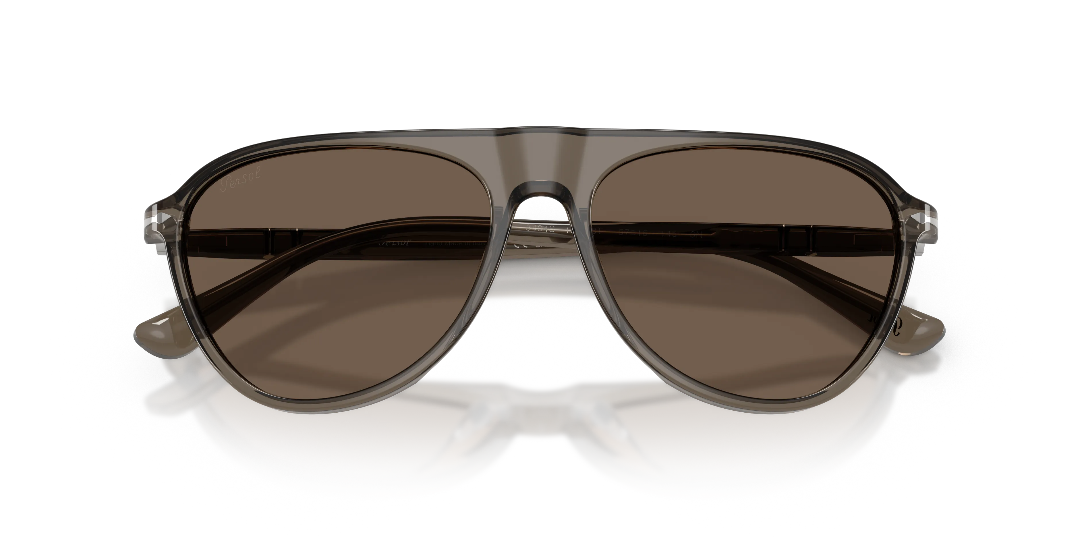Persol PO3404S 11038T Occhiali da sole Acetato Verde Marrone Pilot Normale - immagine 2