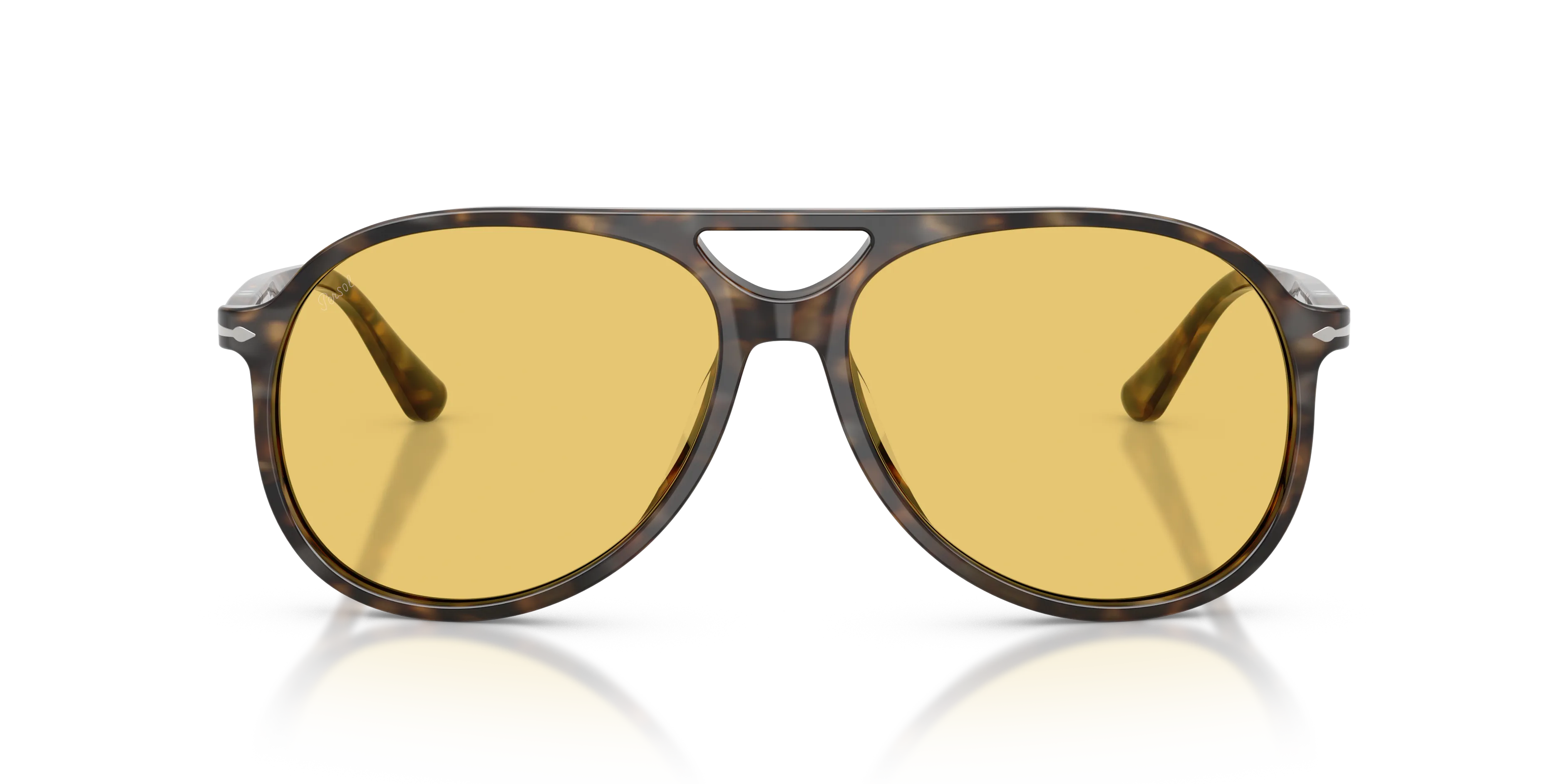 Persol PO3403S WALTER 124874 Occhiali da sole Acetato Marrone Giallo Pilot Normale - immagine 3