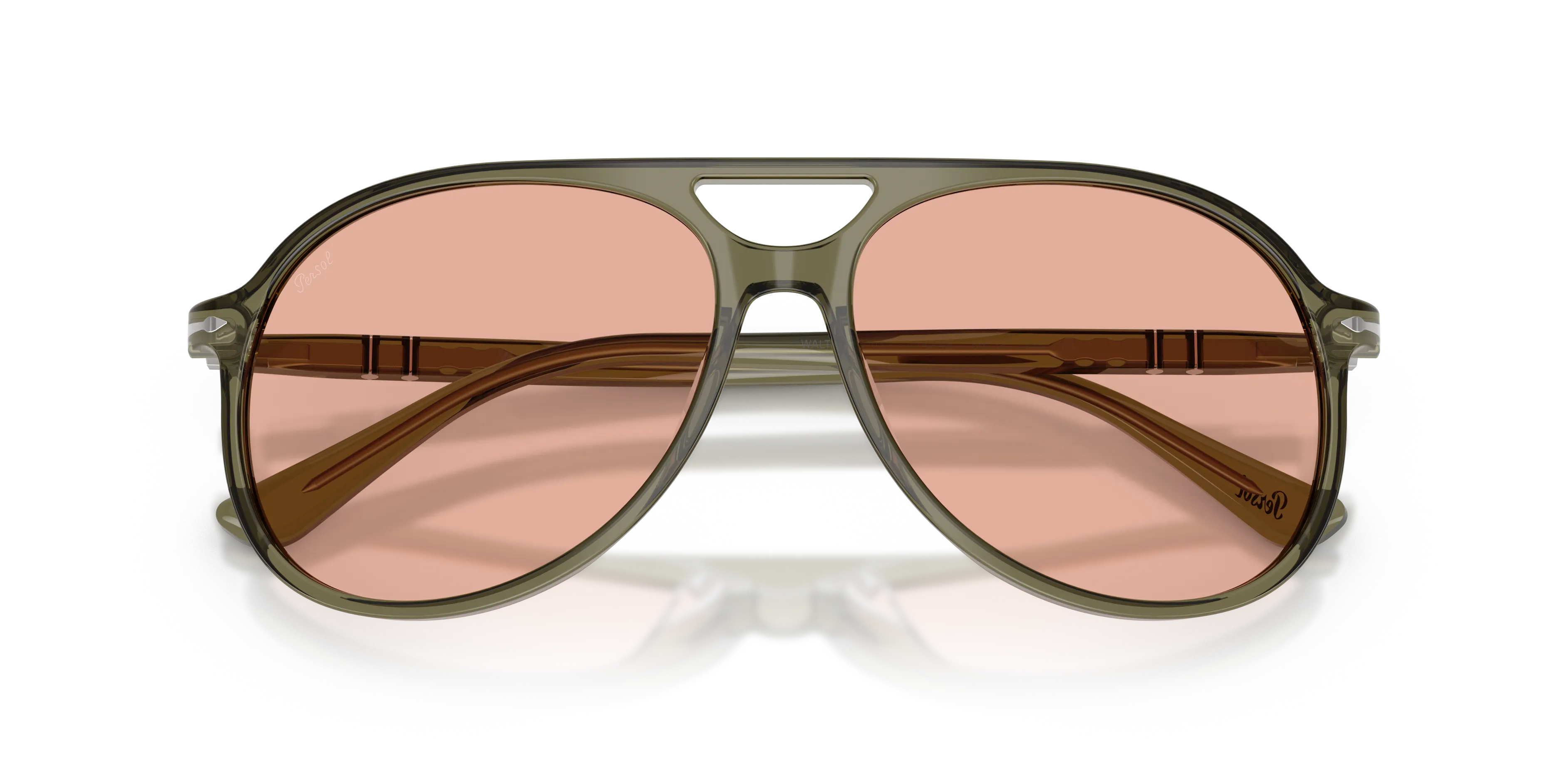 Persol PO3403S WALTER 11424B Occhiali da sole Acetato Verde Rosa Pilot Normale - immagine 2