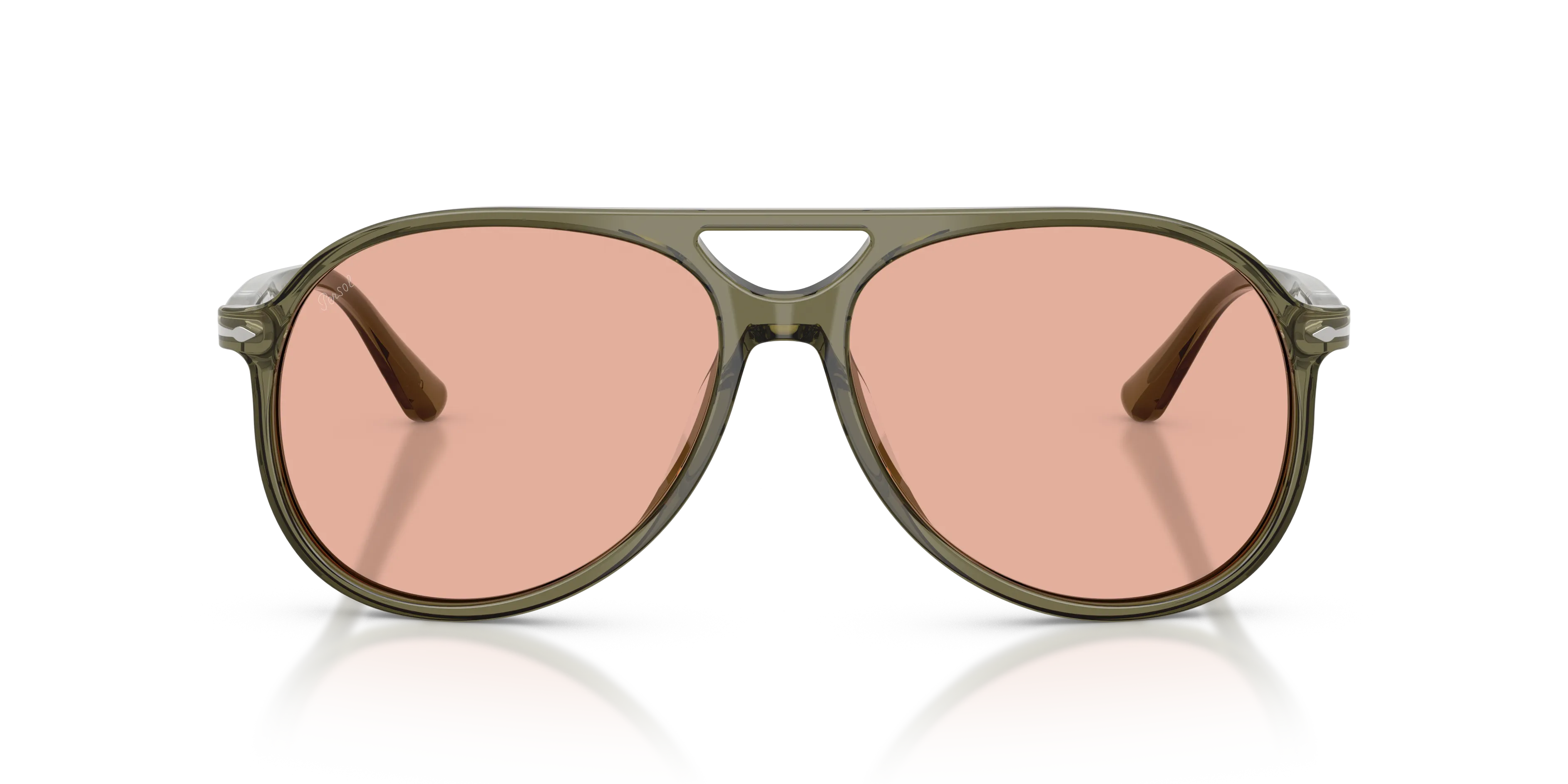 Persol PO3403S WALTER 11424B Occhiali da sole Acetato Verde Rosa Pilot Normale - immagine 3
