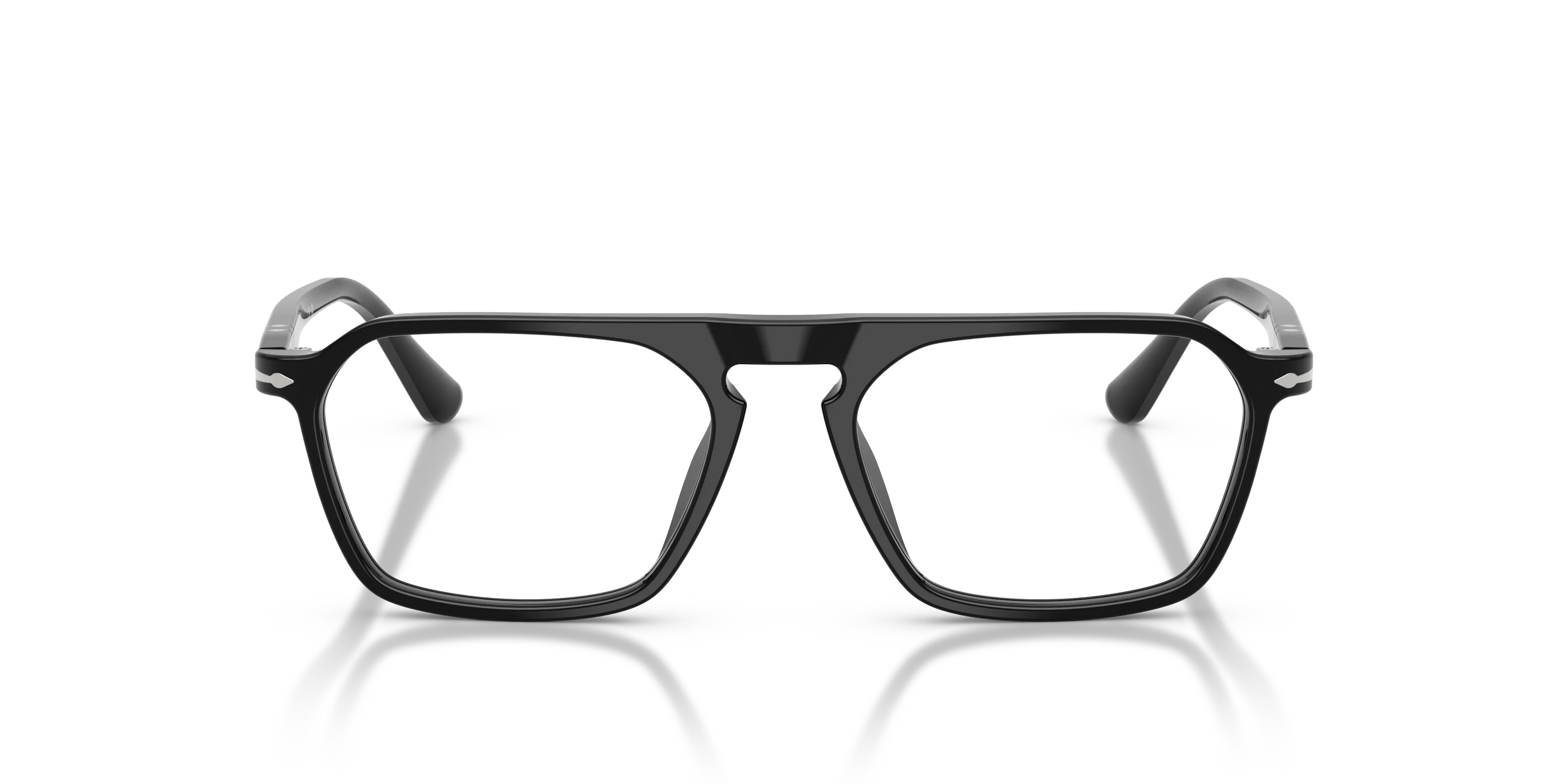 Persol PO3402V 95 Montature da vista Acetato Nero Trasparente Squadrata Normale - immagine 3